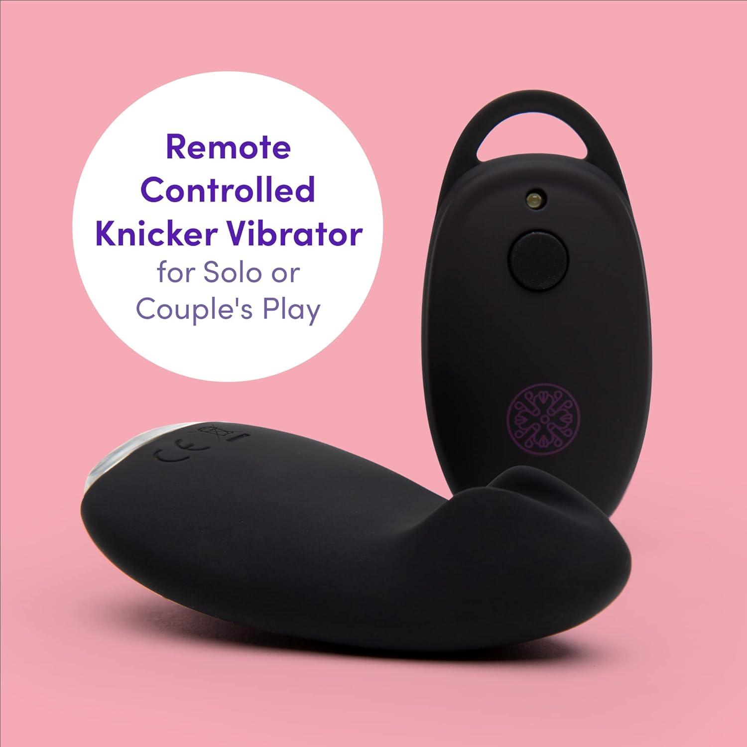 imageLovehoney Black Mantric Rechargeable Remote Control Knicker Vibrator Silicone 10 Functions