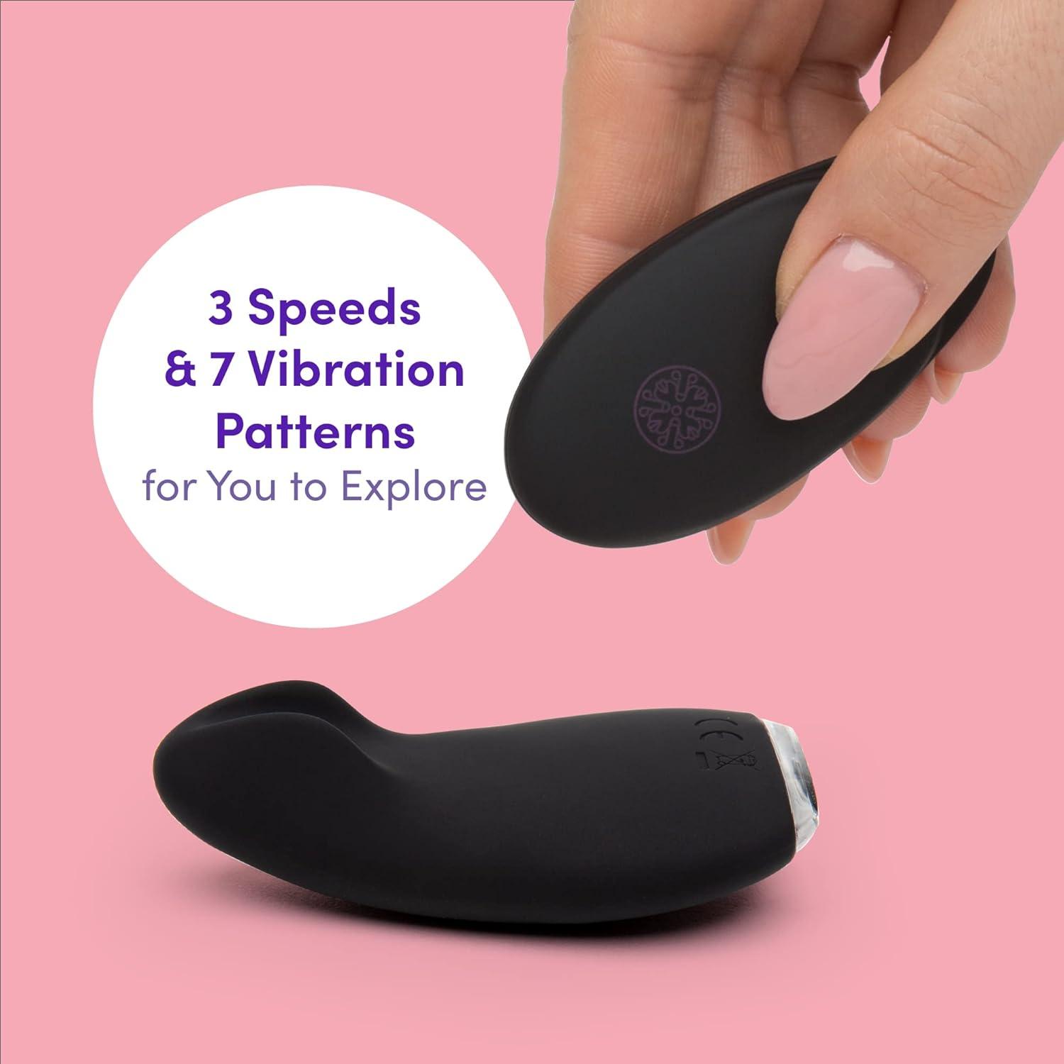imageLovehoney Black Mantric Rechargeable Remote Control Knicker Vibrator Silicone 10 Functions