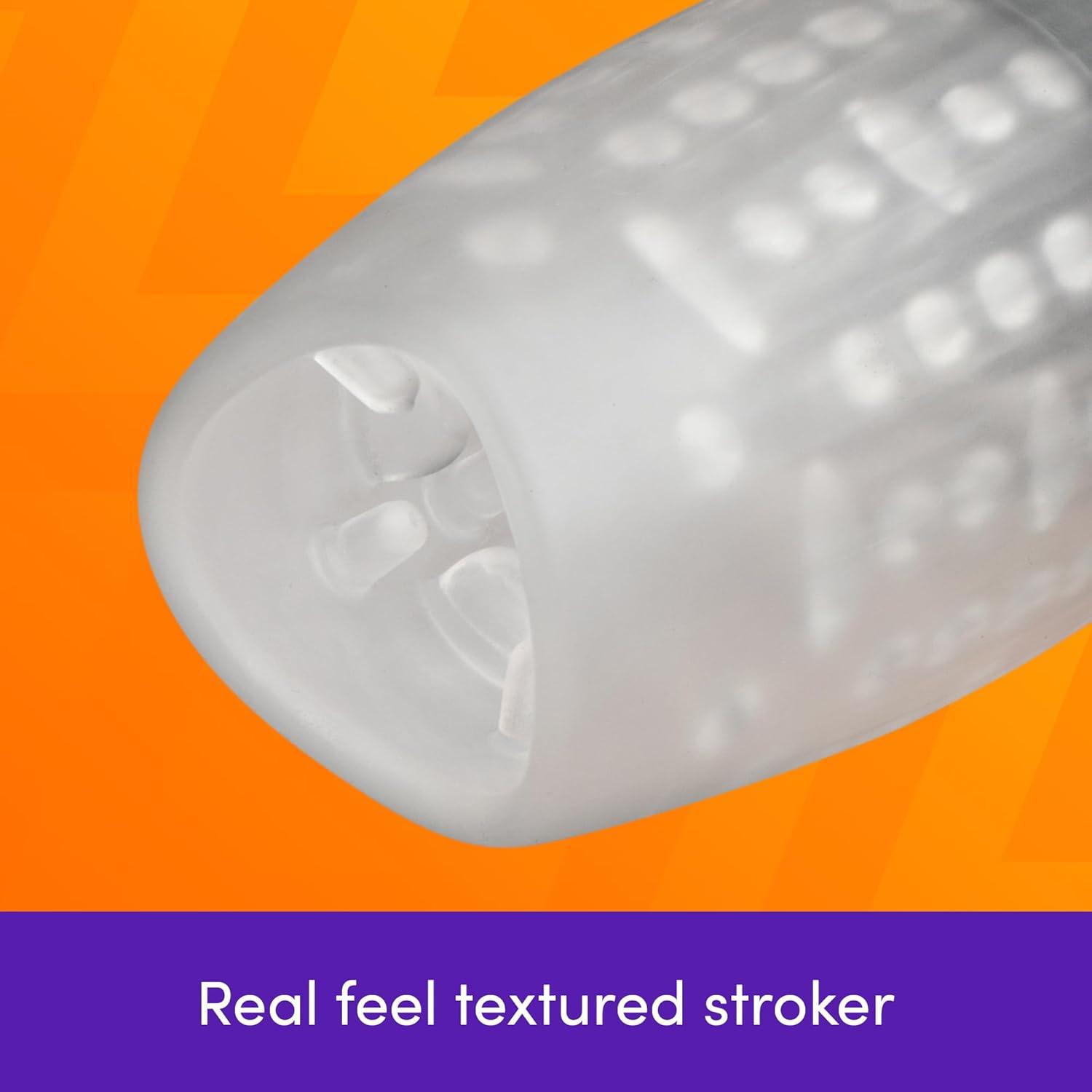 imageLovehoney Blowmotion Blowjob Real Feel Male Masturbator Adult Toy Rechargeable Pocket Pussy with Rotating Thrusting amp Vibration Modes 3 Inch Insertable Length Penis Sex Toy for Men SelfPleasure
