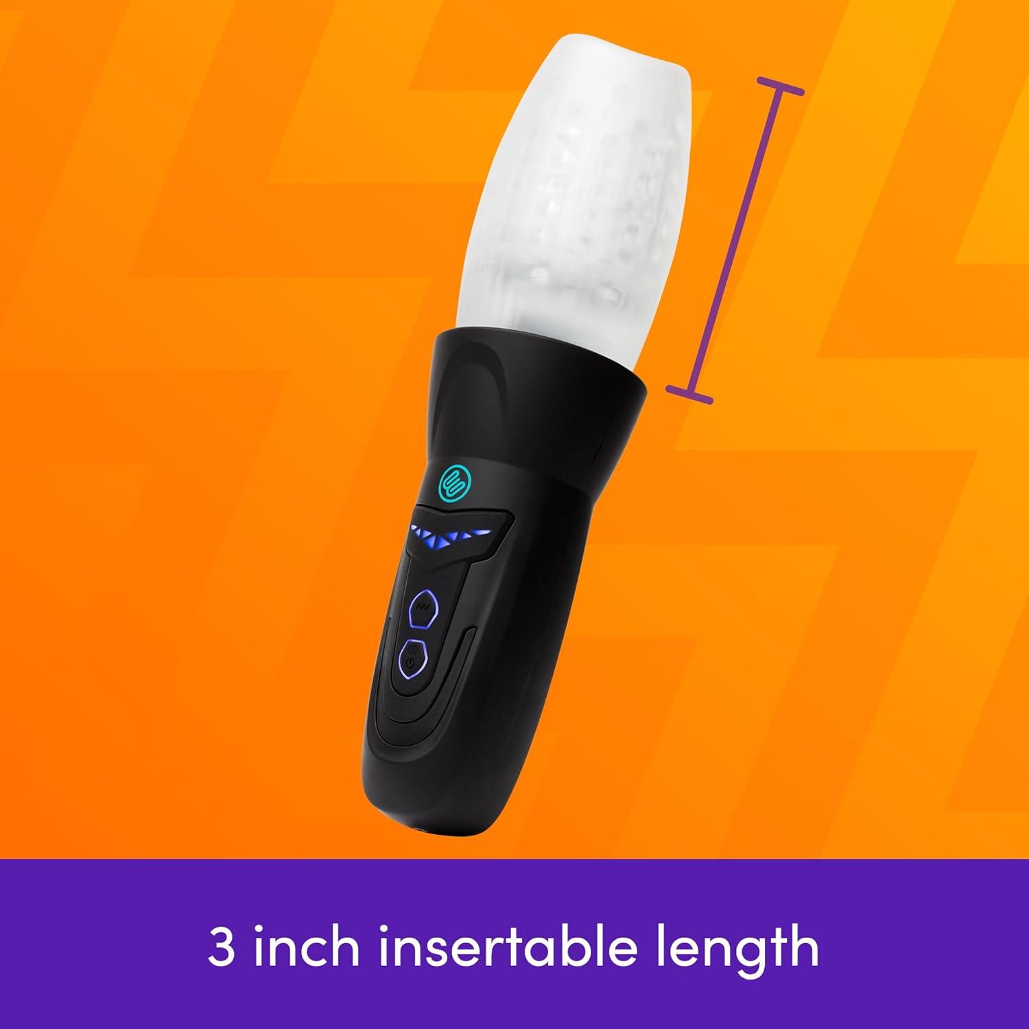 imageLovehoney Blowmotion Blowjob Real Feel Male Masturbator Adult Toy Rechargeable Pocket Pussy with Rotating Thrusting amp Vibration Modes 3 Inch Insertable Length Penis Sex Toy for Men SelfPleasure