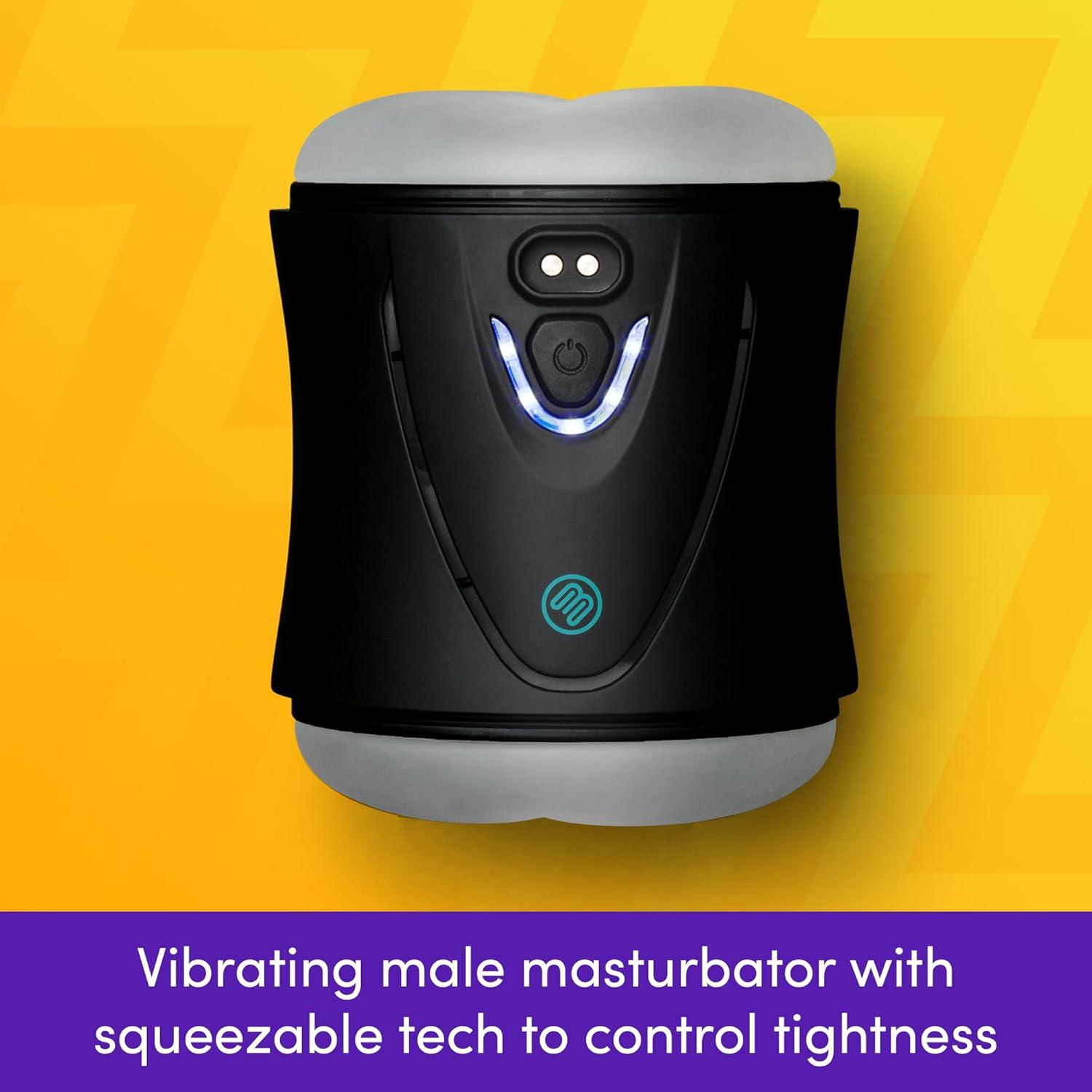 imageLovehoney Blowmotion Squeezable Vibrating Male Masturbator Adult Toy Textured Male Stroker with Squeeze Control 3 Speeds amp 6 Pattern Lifelike Mens Sex Toy Vibrator Pocket Pussy Penis Sleeve