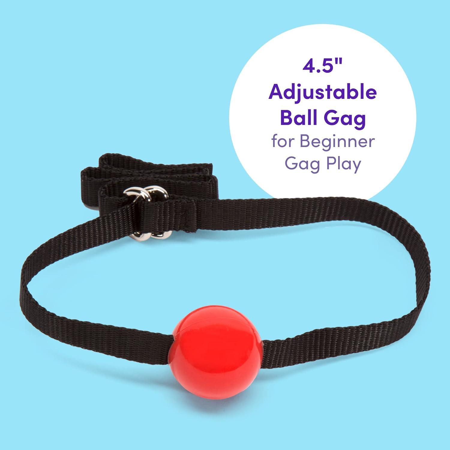 imageLovehoney Bondage Boutique Red Hot Passion Bondage Kit Includes Cuffs Blindfold Ball Gag Rope Flogger amp Strap Beginner Sex Set for Couples 6 Piece RedBlack