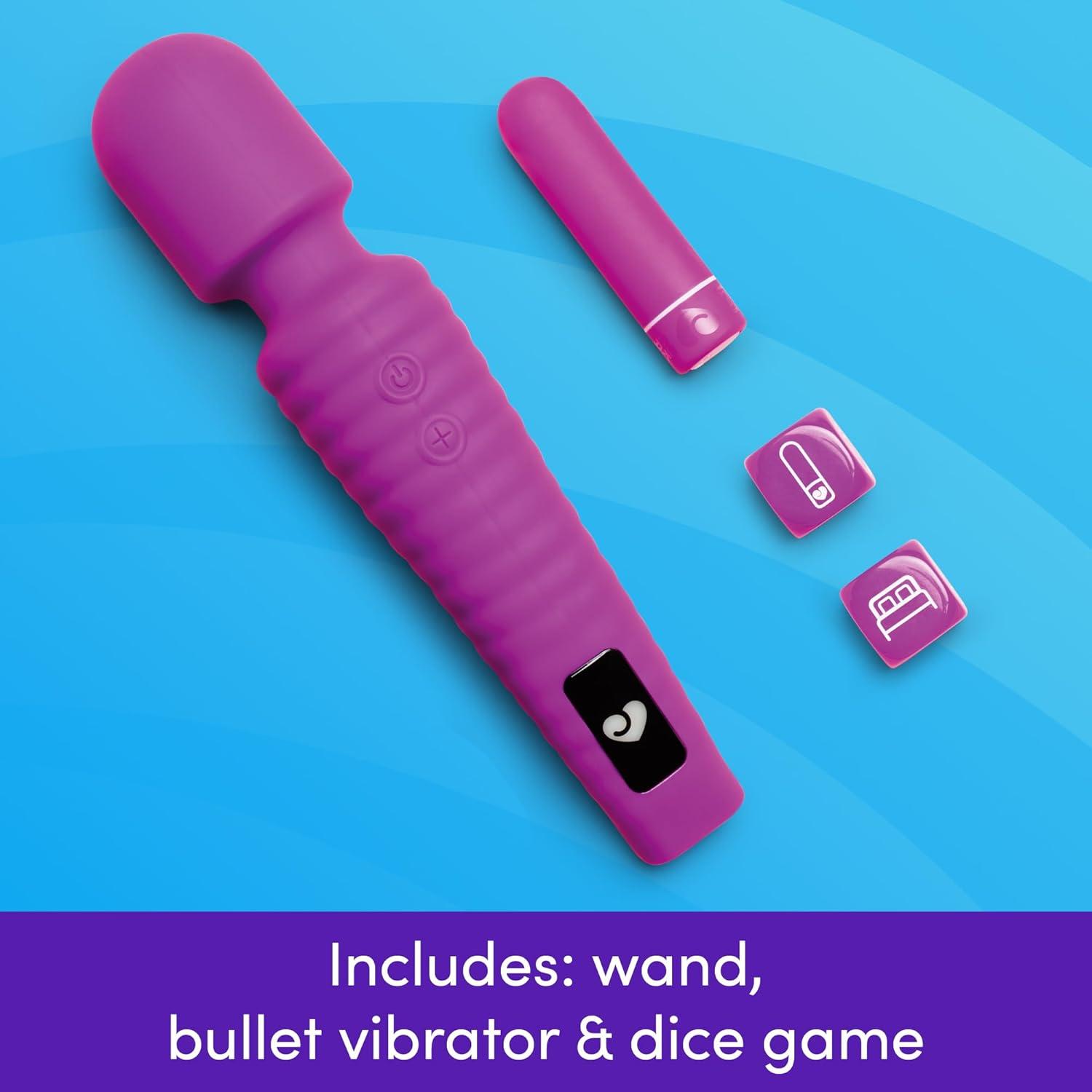 imageLovehoney Couples Sex Toys Kit Mini Wand Vibrator Bullet Vibrator Cock Ring Butt Plug Textured Stroker amp Dice Sex Game Waterproof amp Rechargeable Date Night Adult Toys for Women Men amp Couples