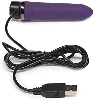 imageLovehoney Desire Bullet Vibrator 35 Inch Silicone Mini Bullet Massager with Tapered Tip Multispeed Bullet Vibrator for Women with Storage Case Rechargeable amp Waterproof Purple
