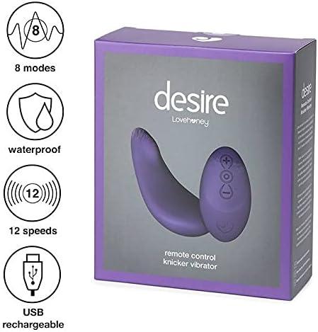 imageLovehoney Desire Luxury Rechargeable Remote Control Knicker Vibrator Silicone 20 Functions