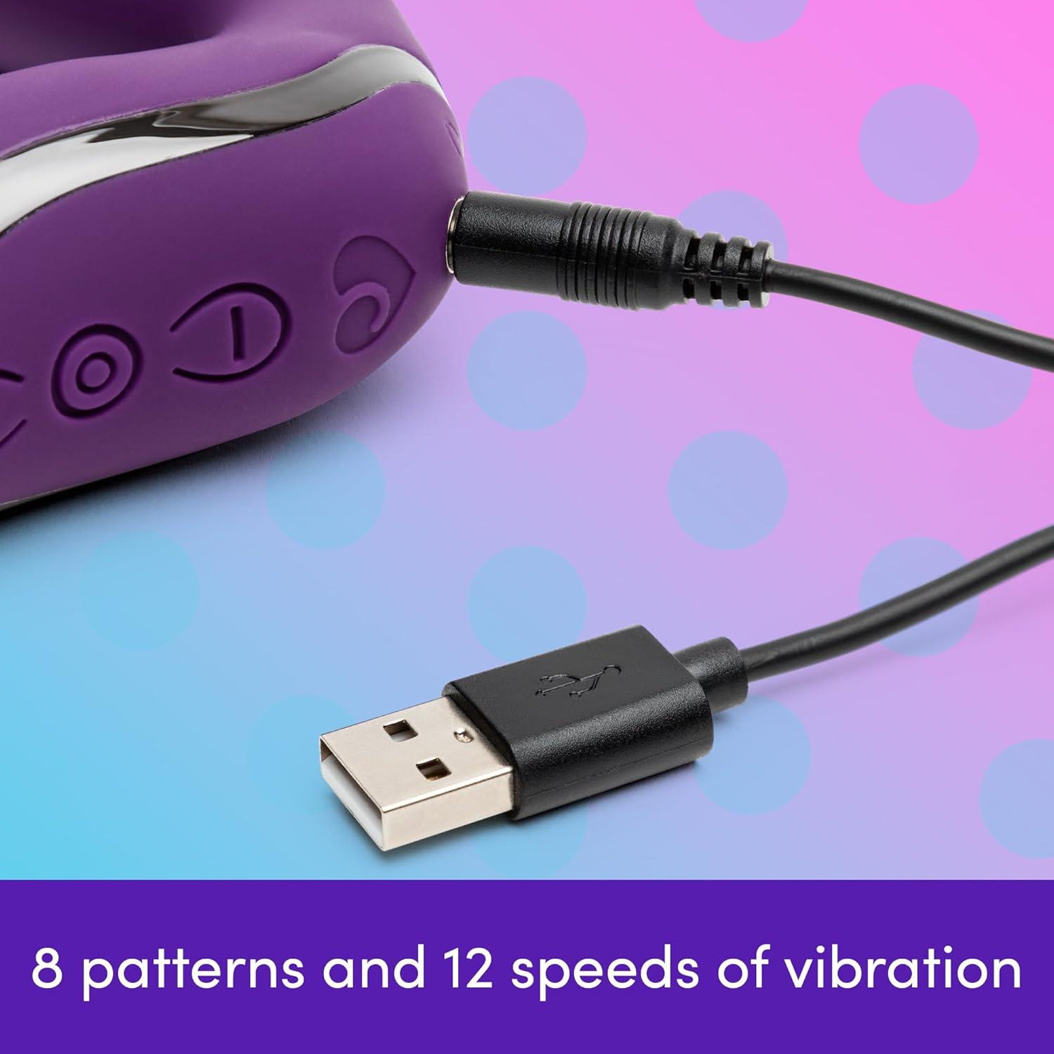 imageLovehoney Desire Luxury Vibrating Strapless Strap On Dildo 8 Inch Silicone Double Ended Dildo for Women Rabbit Vibrator for Clit Stimulation Adult Sex Toy Waterproof amp Rechargeable Purple