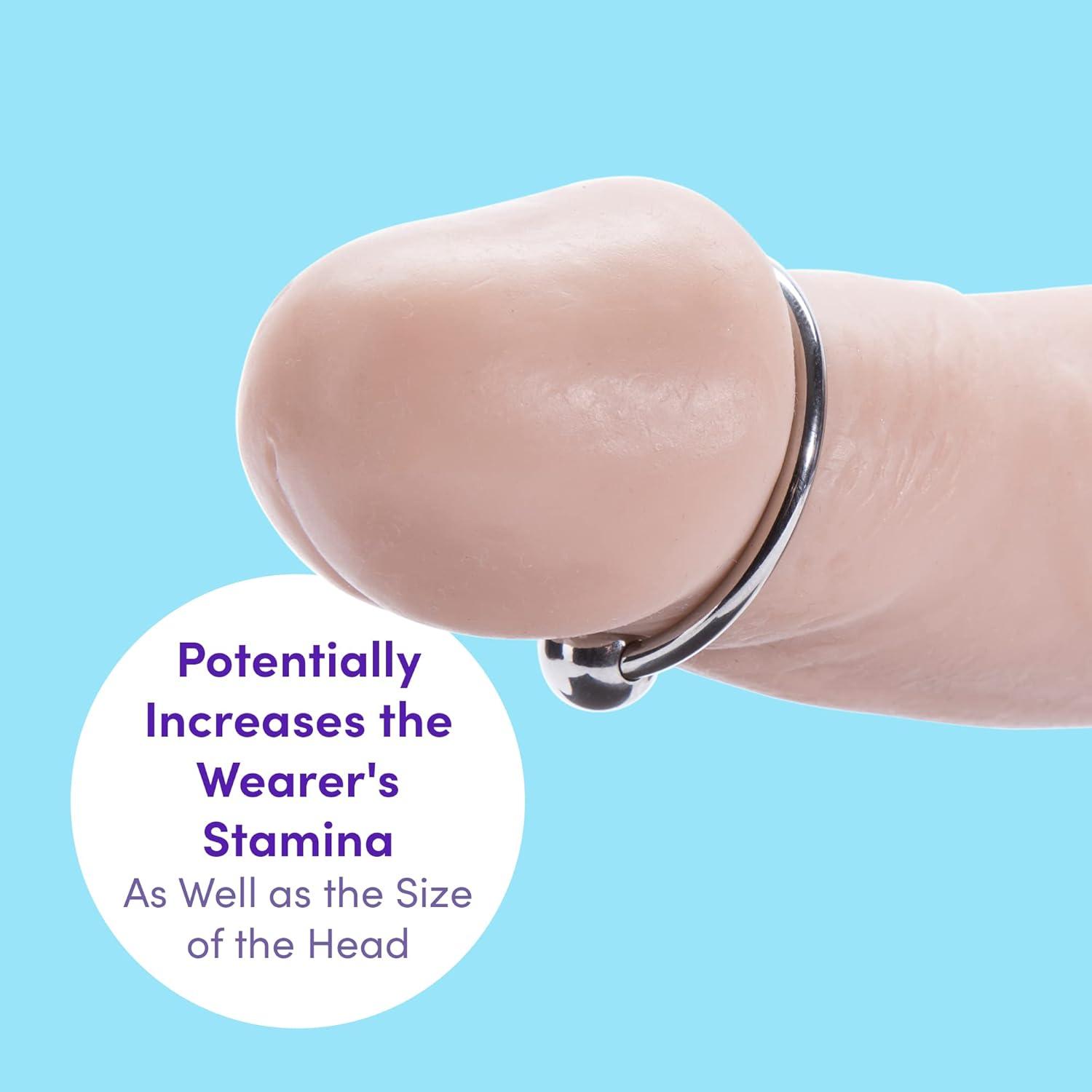 imageLovehoney Dominix Deluxe Glans Cock Ring Stainless Steel Penis Ring 125 Inch Stimulation Device for Couples Sex Waterproof Silver