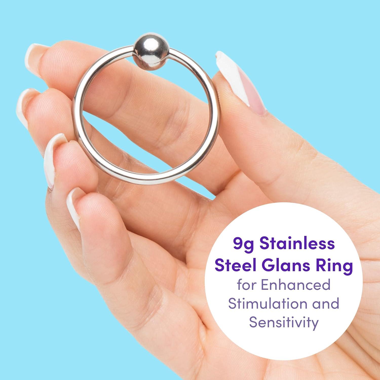 imageLovehoney Dominix Deluxe Glans Cock Ring Stainless Steel Penis Ring 125 Inch Stimulation Device for Couples Sex Waterproof Silver