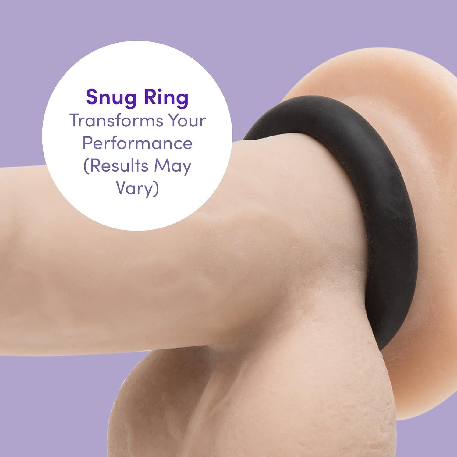 imageLovehoney Donut Cock Ring Sex Toys for Men Ultra Thick Stretchy Penis Ring for Longer Lasting Stronger Erections Male Sexual Pleasure Tools for Enhancing Erections Couples Sex Toys ClearBlack