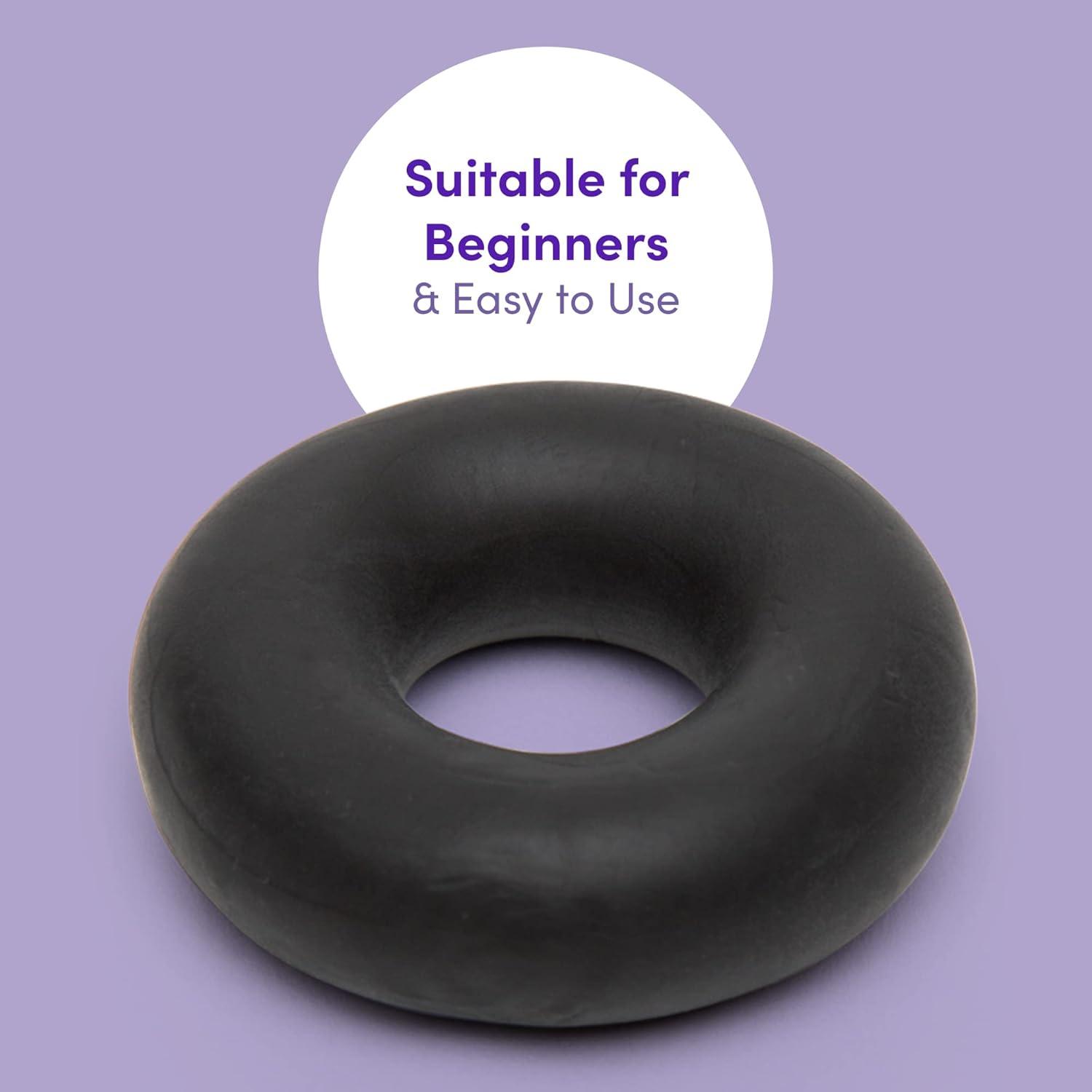 imageLovehoney Donut Cock Ring Sex Toys for Men Ultra Thick Stretchy Penis Ring for Longer Lasting Stronger Erections Male Sexual Pleasure Tools for Enhancing Erections Couples Sex Toys ClearBlack