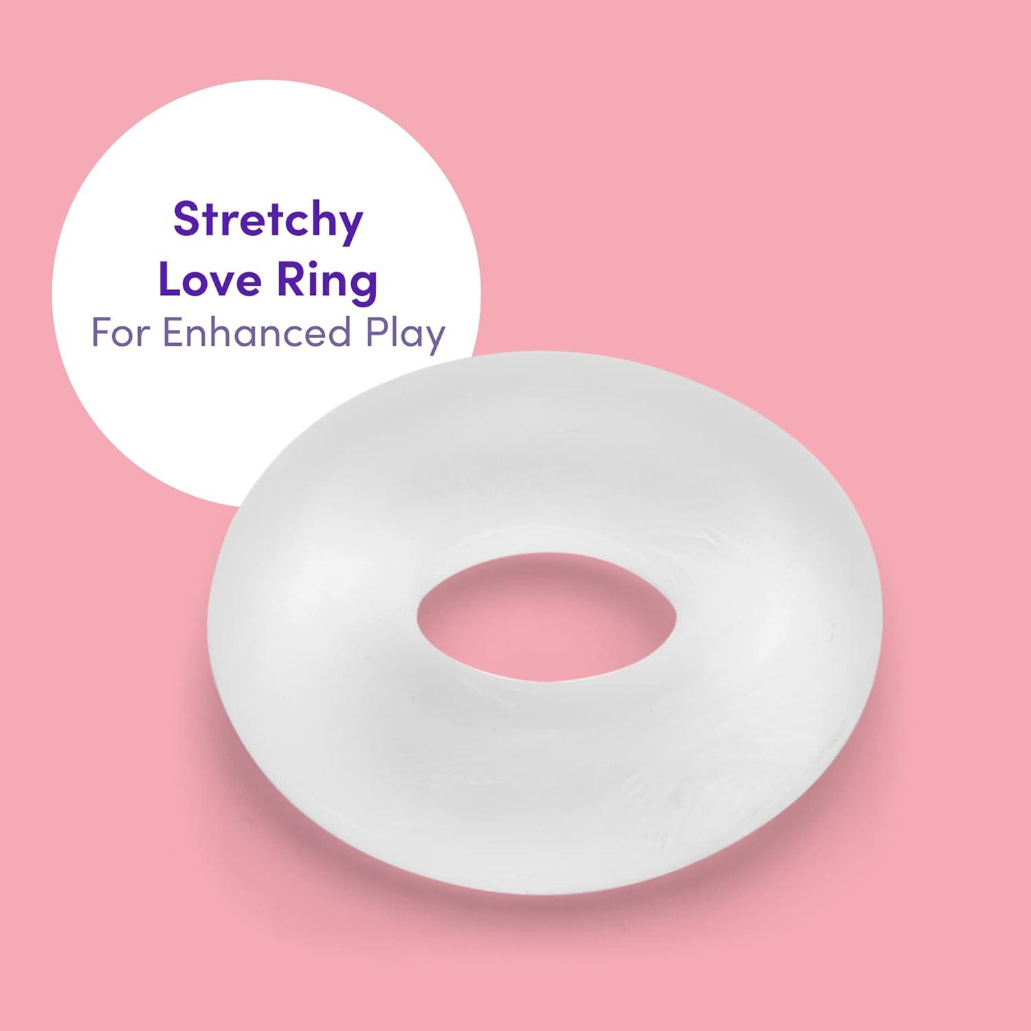 imageLovehoney Donut Cock Ring Sex Toys for Men Ultra Thick Stretchy Penis Ring for Longer Lasting Stronger Erections Male Sexual Pleasure Tools for Enhancing Erections Couples Sex Toys ClearClear