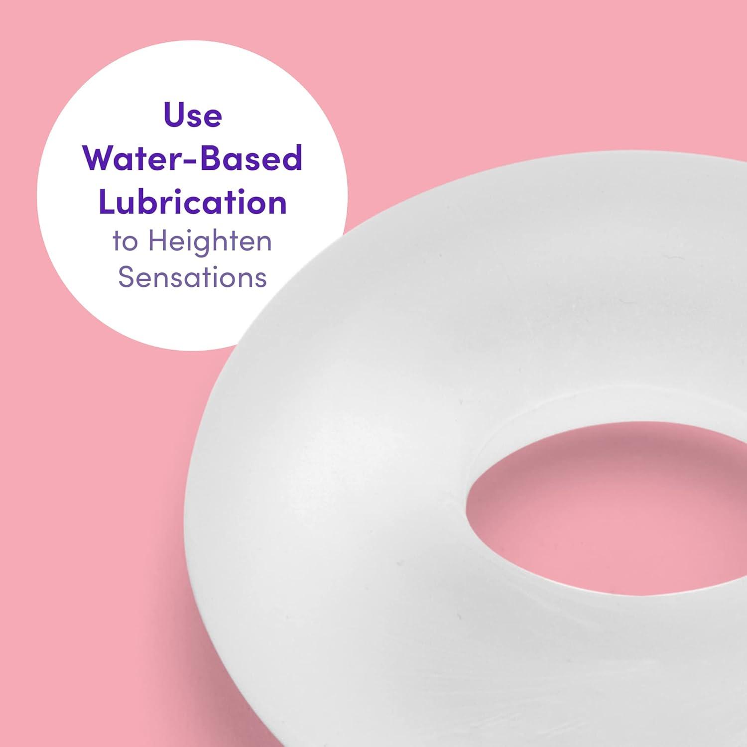 imageLovehoney Donut Cock Ring Sex Toys for Men Ultra Thick Stretchy Penis Ring for Longer Lasting Stronger Erections Male Sexual Pleasure Tools for Enhancing Erections Couples Sex Toys ClearClear