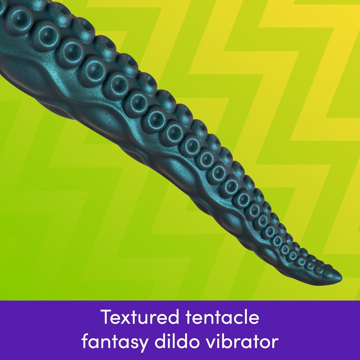 imageLovehoney Fantasy Tentacle Monster Dildo Vibrator Adult Toy 7 Inch Silicone Realistic Dildo with 9 Vibration Modes Rechargeable Personal Massager GSpot Clitoris Vibrator for Women amp Couples