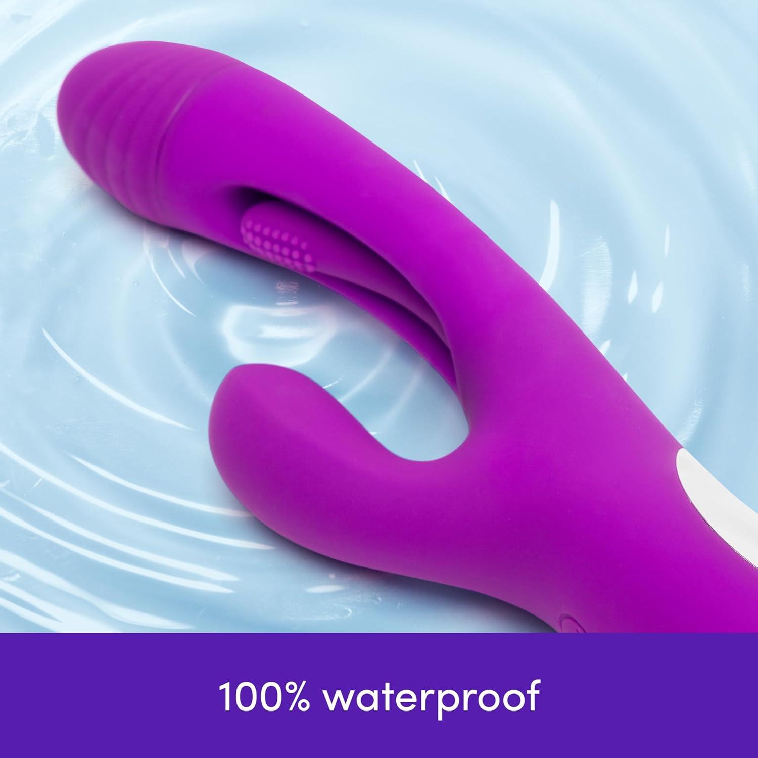 imageLovehoney Flickering Rabbit Vibrator for Women Silicone Vibrating Dildo G Spot Personal Massager 7 Powerful Vibration Modes Rechargeable Clitoral Stimulator Adult Sex Toys amp Games for Couples