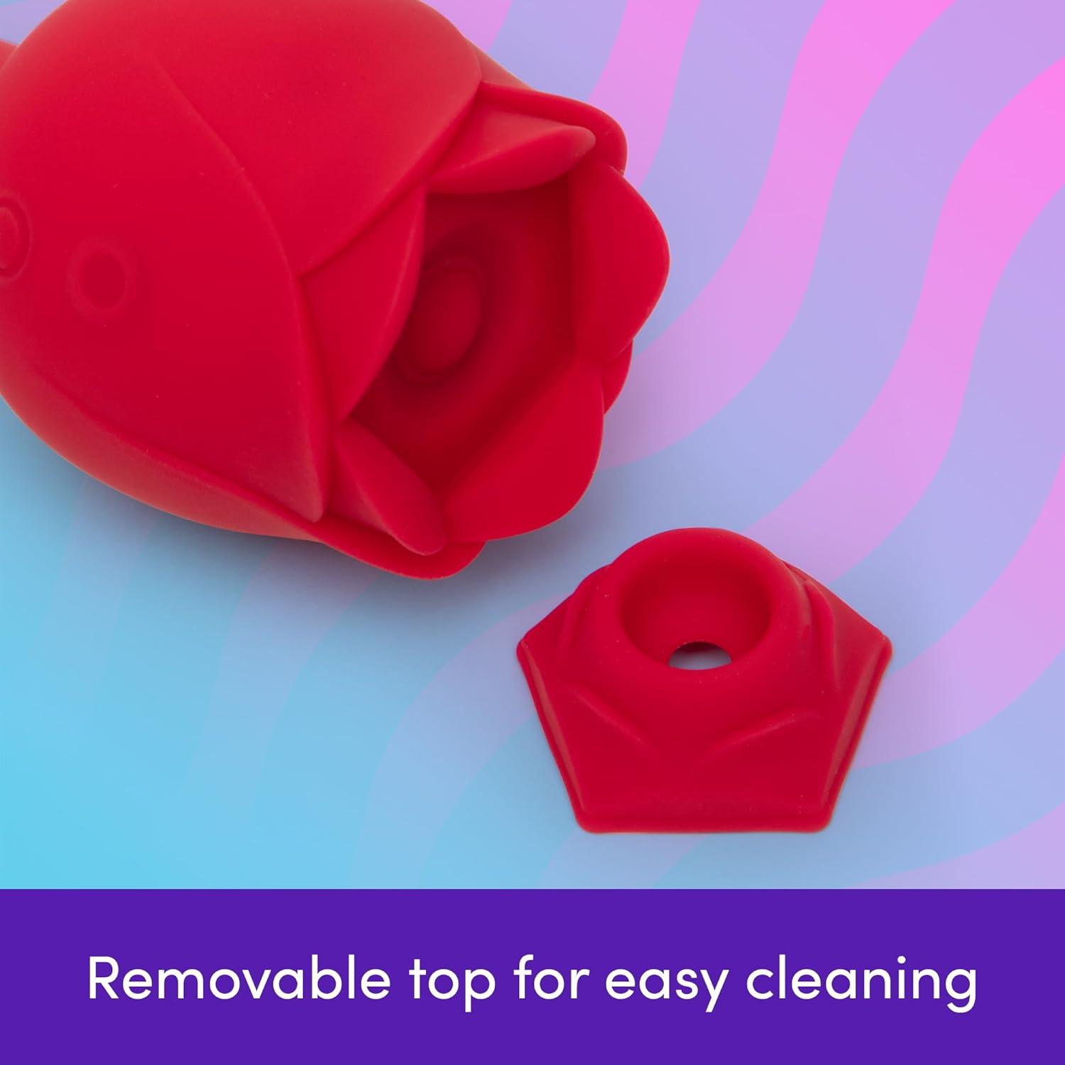 imageLovehoney Floral Fantasy 2 in 1 Rose Clitoral Sucking Toy amp GSpot Vibrator Rose Sex Toy Clit Sucker with 6 Suction Speeds 5 Inch Flexible G Spot Vibrator for Women Rechargeable amp Waterproof