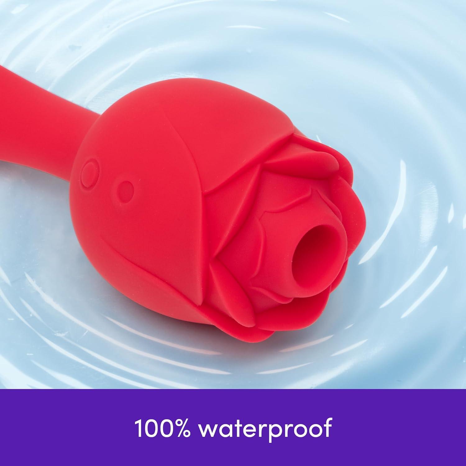 imageLovehoney Floral Fantasy 2 in 1 Rose Clitoral Sucking Toy amp GSpot Vibrator Rose Sex Toy Clit Sucker with 6 Suction Speeds 5 Inch Flexible G Spot Vibrator for Women Rechargeable amp Waterproof