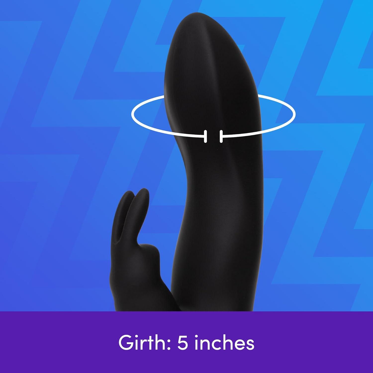 imageLovehoney Girthy Rabbit Vibrator for Women Silicone Vibrating Dildo G Spot Personal Massager 7 Powerful Vibration Modes Rechargeable Clitoral Stimulator Adult Sex Toys amp Games for Couples