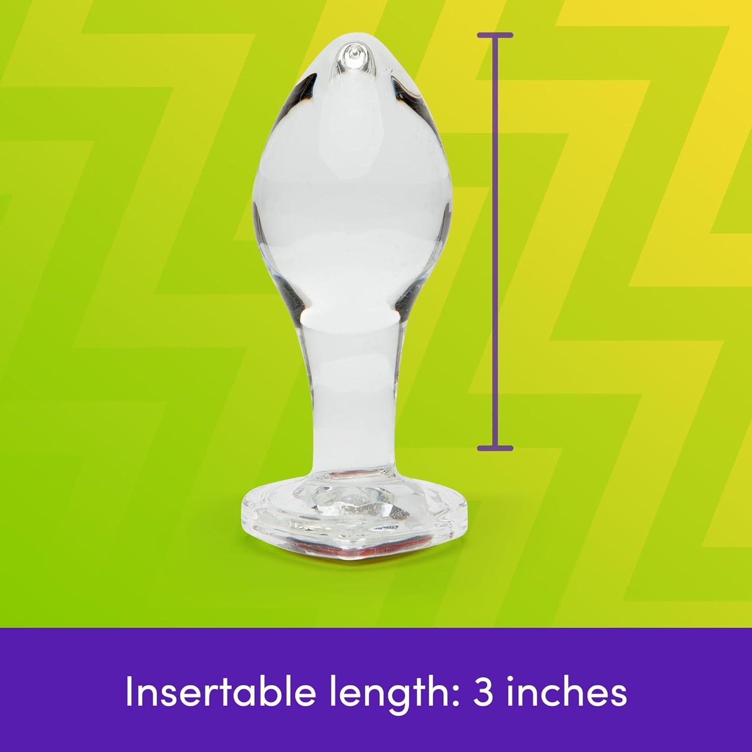 imageLovehoney Glass Butt Plug 3 inch Red Heart Gem Sex Toys for Men amp Women Wearable Girthy Firm Anal Plug Anal Trainer Prostate Massager Small Waterproof Male Sex Toy
