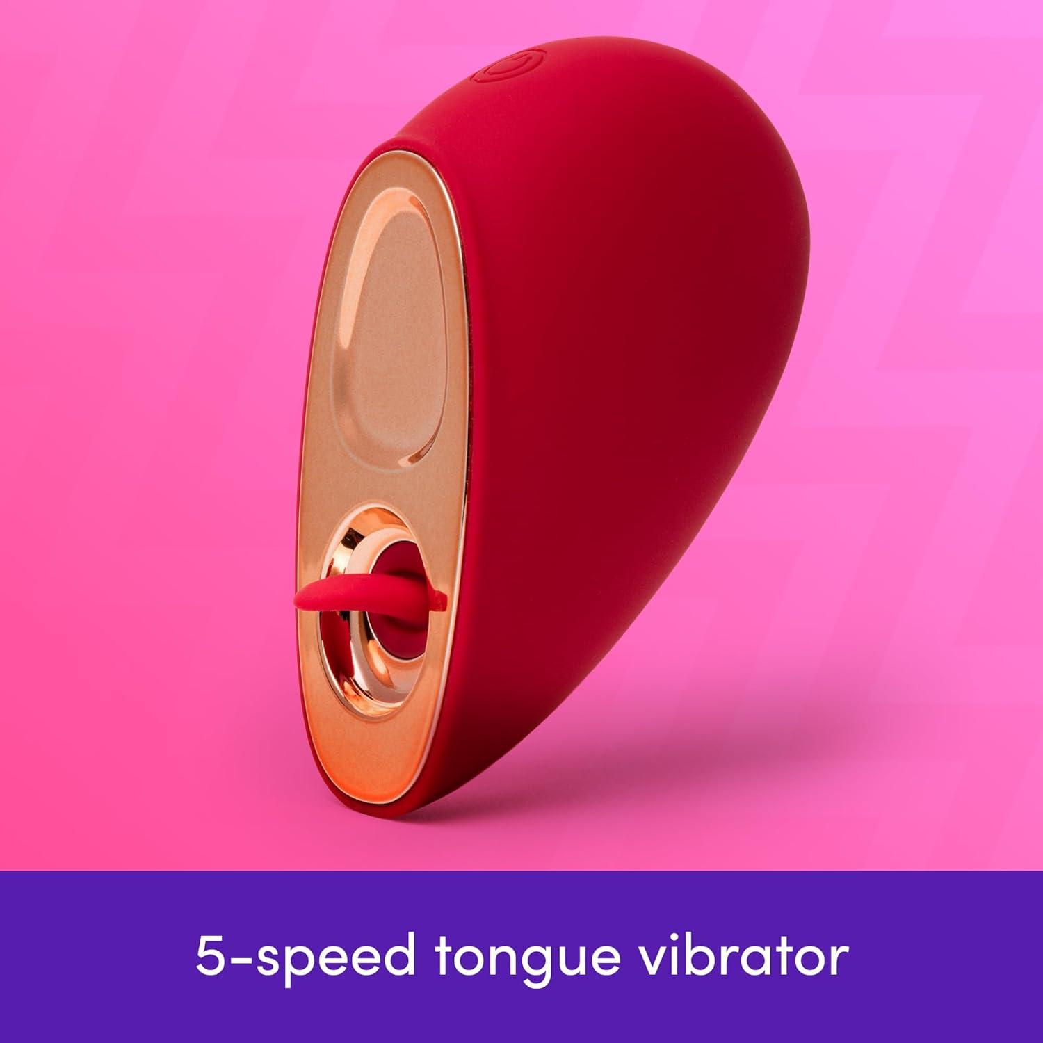 imageLovehoney Heart Duo Licking amp Sucking Vibrator Powerful Clit Sucker Sexual Stimulator amp Pussy Licker for Women Adult Sex Toy Tongue Motion for Clitoris Pleasure Licker Clitoral Sucking Device