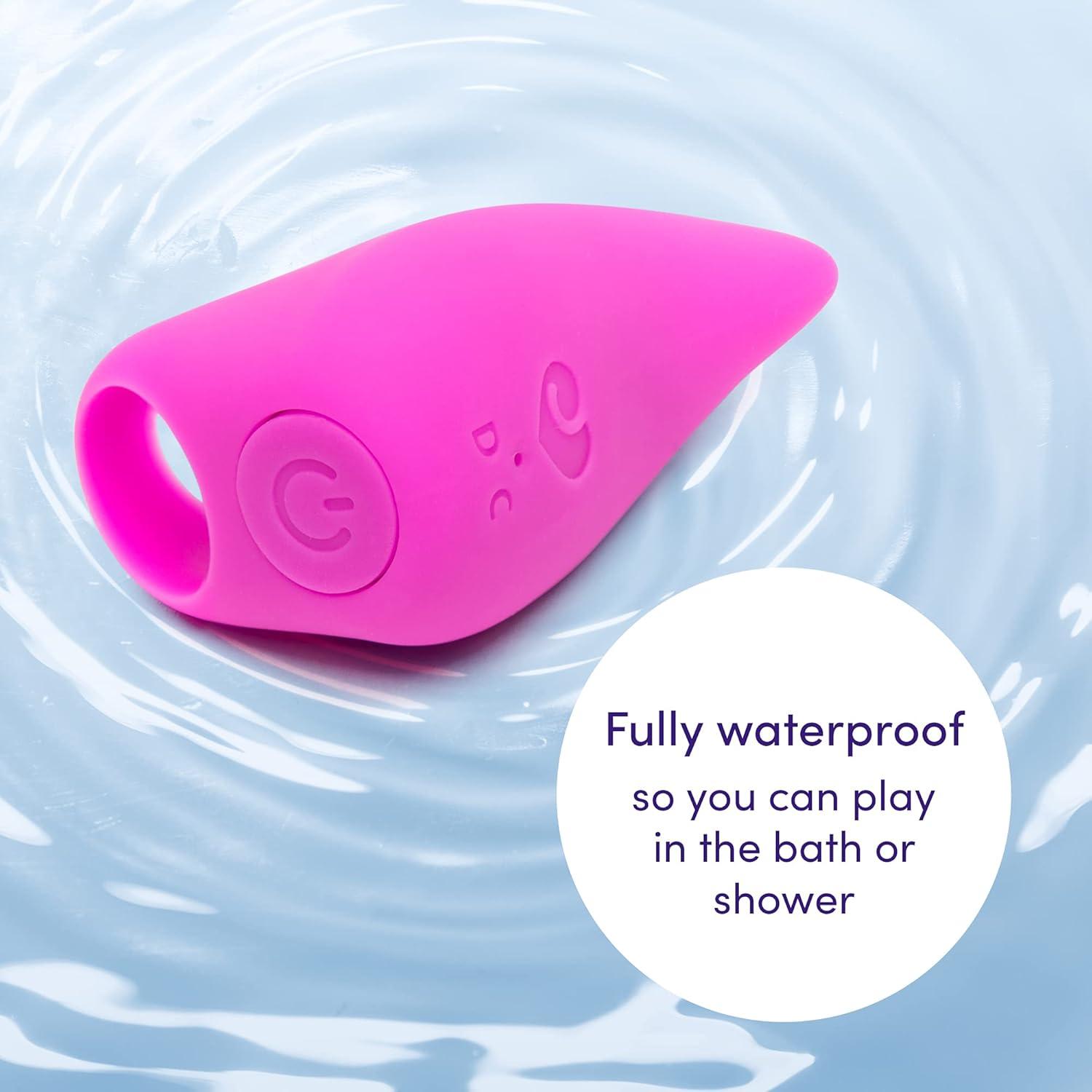 imageLovehoney Ignite Finger Vibrator Silicone Finger Vibe for Beginners 20 Function Adult Sex Toy for Couples with Travel Lock Waterproof Rechargeable Pink