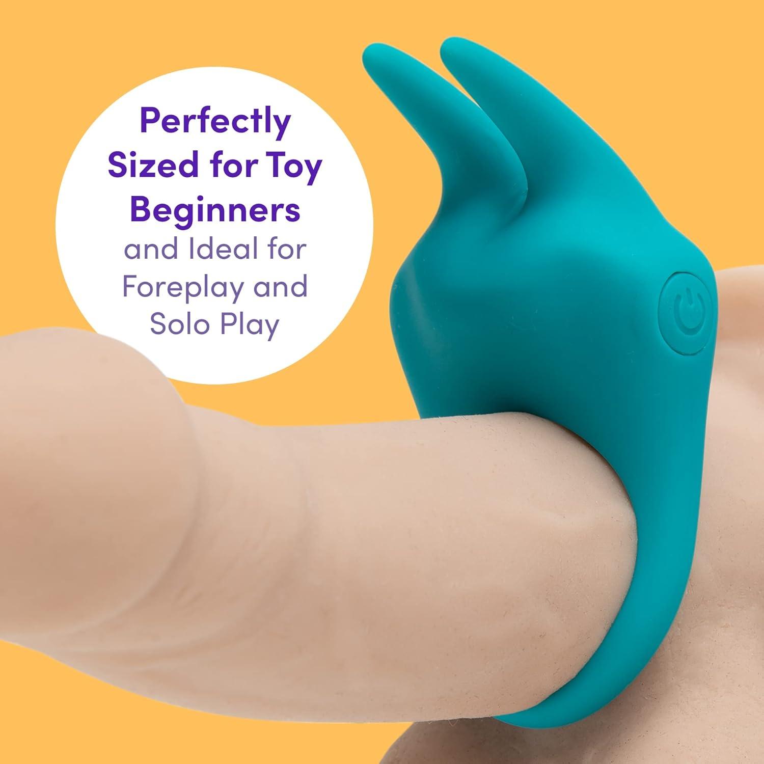 imageLovehoney Ignite Rabbit Vibrating Cock Ring Stretchy Silicone Penis Ring 20 Function Stimulation Device for Couples Sex Rechargeable Waterproof Turquoise