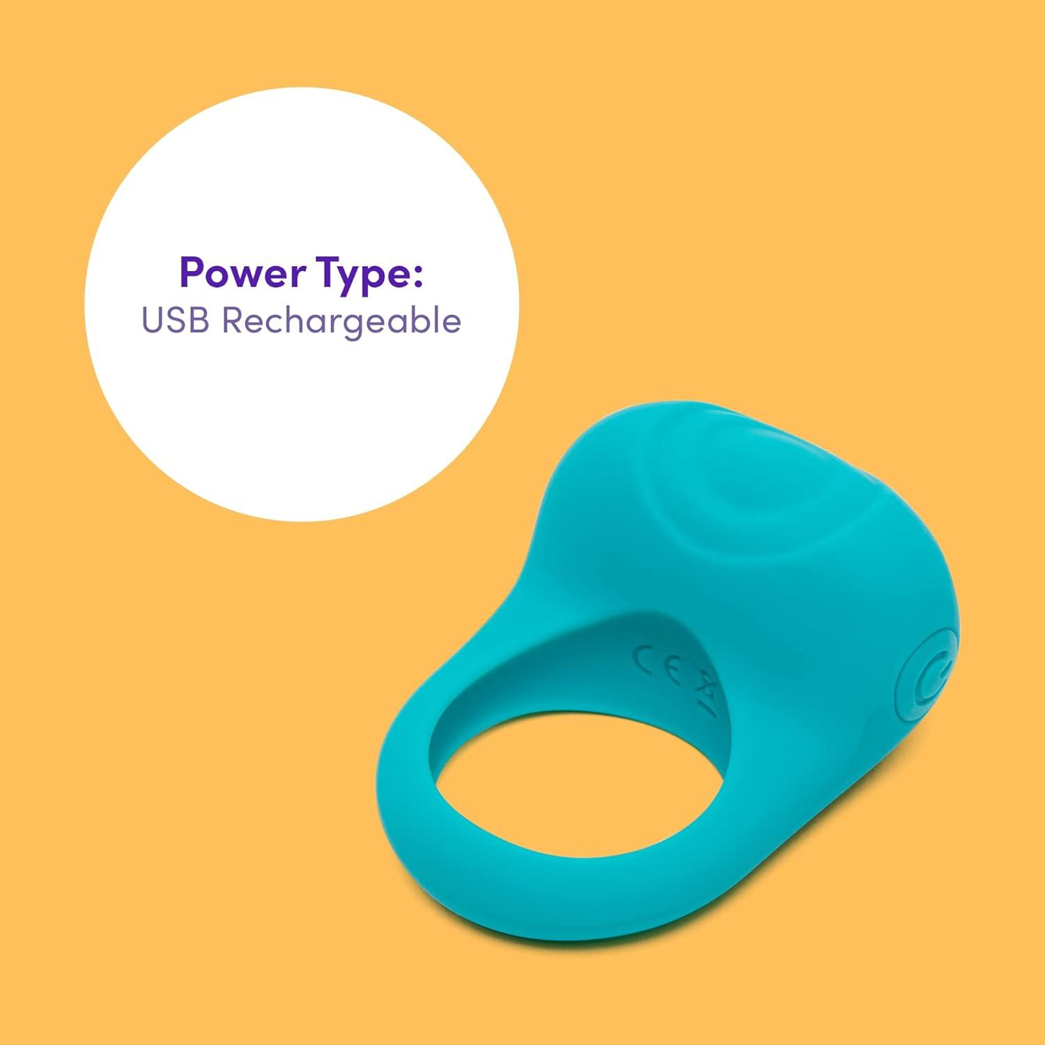imageLovehoney Ignite Vibrating Cock Ring Stretchy Silicone Penis Ring Beginner Friendly 20 Function Stimulator Couples Sex Rechargeable Waterproof Turquoise