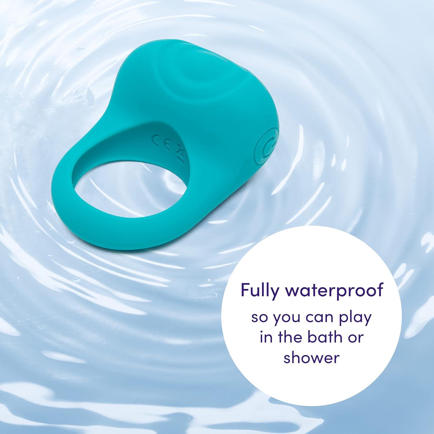 imageLovehoney Ignite Vibrating Cock Ring Stretchy Silicone Penis Ring Beginner Friendly 20 Function Stimulator Couples Sex Rechargeable Waterproof Turquoise