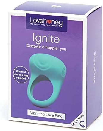 imageLovehoney Ignite Vibrating Cock Ring Stretchy Silicone Penis Ring Beginner Friendly 20 Function Stimulator Couples Sex Rechargeable Waterproof Turquoise