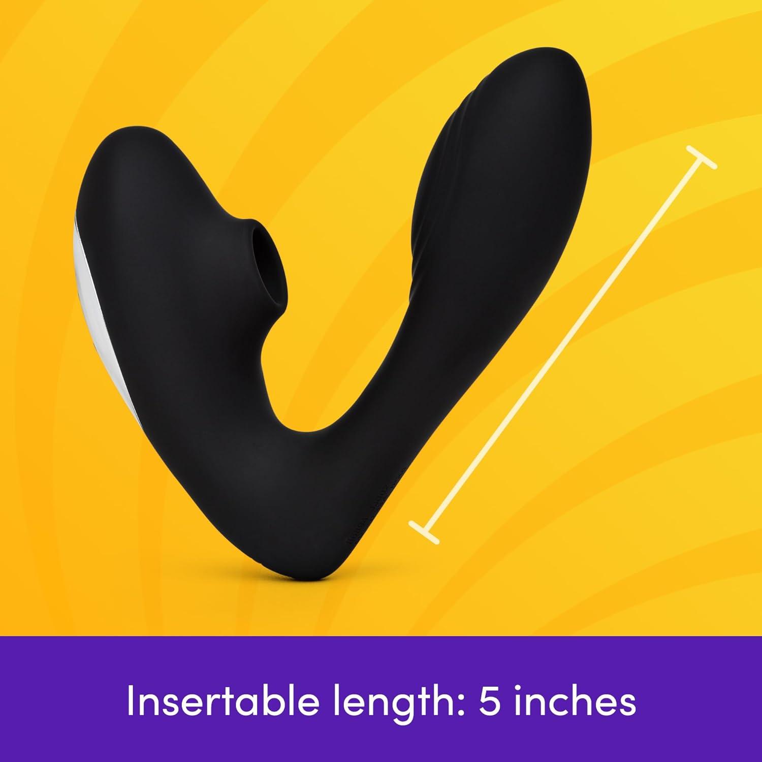 imageLovehoney Indulge Stroking Clit Sucker Sex Toy Clitoris amp G Spot Stimulator Vibrator for Women Vibrating Finger Massager Adult Sex Toy Suction Dildo Vibrator Clitoral G Spot Stimulation Black