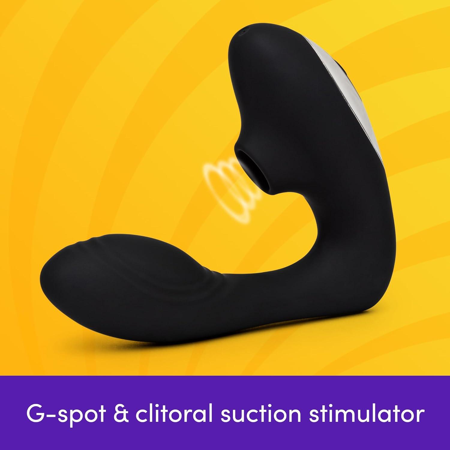 imageLovehoney Indulge Stroking Clit Sucker Sex Toy Clitoris amp G Spot Stimulator Vibrator for Women Vibrating Finger Massager Adult Sex Toy Suction Dildo Vibrator Clitoral G Spot Stimulation Black