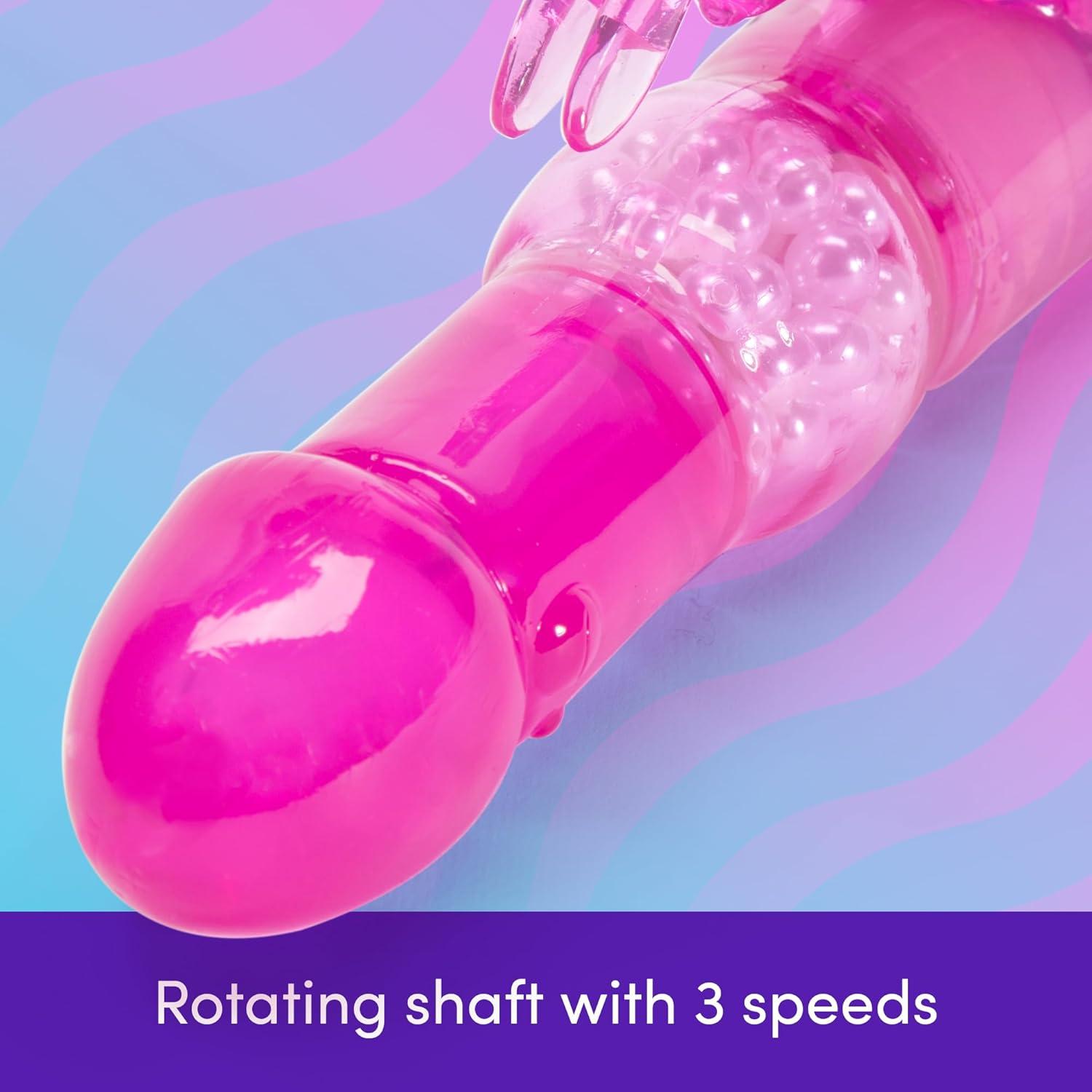 imageLovehoney Jessica Rabbit Vibrator Dual Stimulation Adult Sex Toy 5 Inch Vibrator for Women with Rotating Shaft Clitoris amp GSpot Stimulator Splashproof Personal Massager for Woman SilverPink