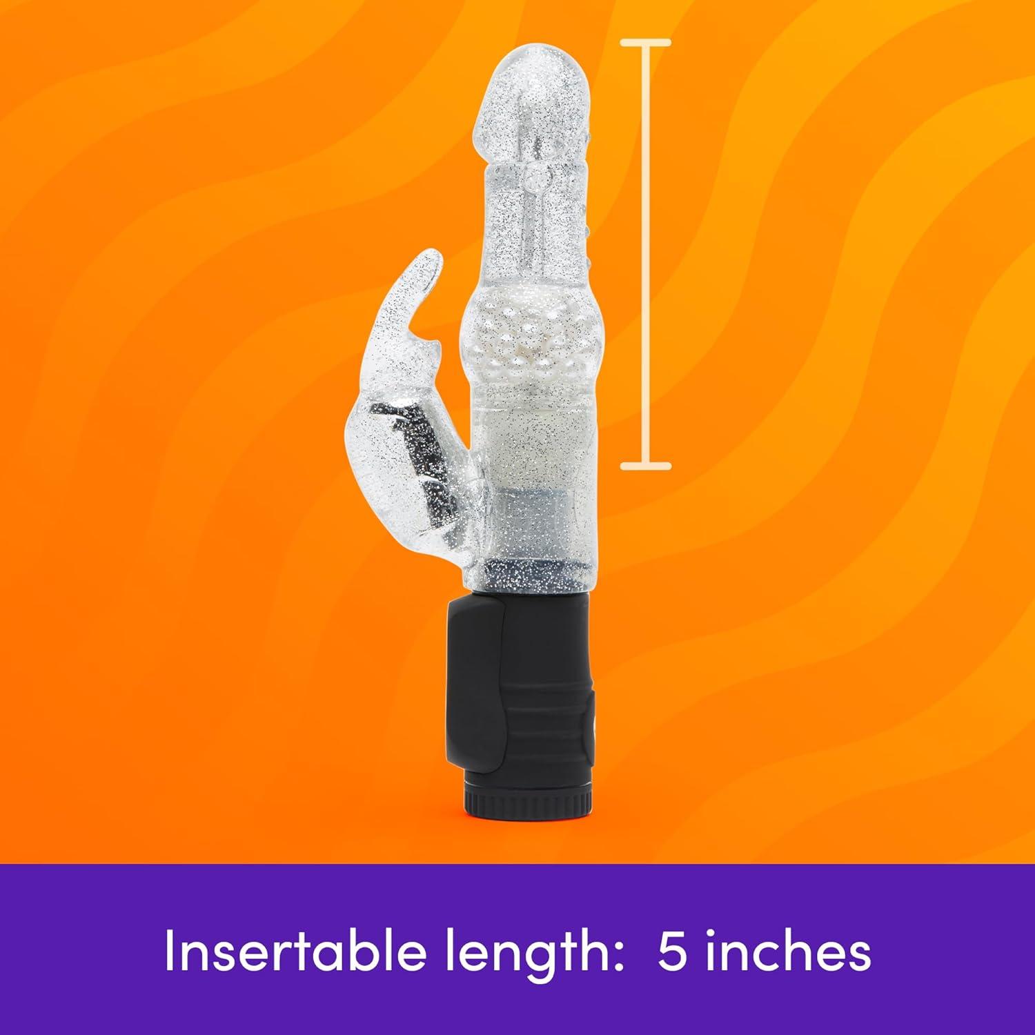 imageLovehoney Jessica Rabbit Vibrator Dual Stimulation Adult Sex Toy 5 Inch Vibrator for Women with Rotating Shaft Clitoris amp GSpot Stimulator Splashproof Personal Massager for Woman SilverSilver