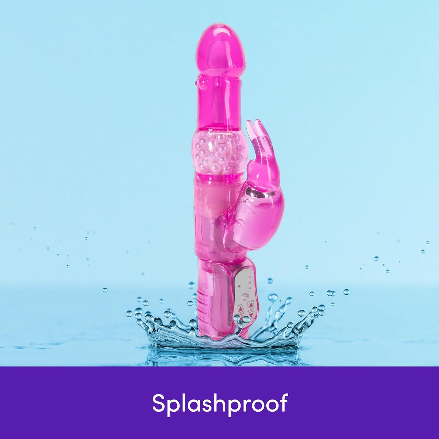 imageLovehoney Jessica Rabbit Vibrator Dual Stimulation Adult Sex Toy 5 Inch Vibrator for Women with Rotating Shaft Clitoris amp GSpot Stimulator Splashproof Personal Massager for Woman SilverPink