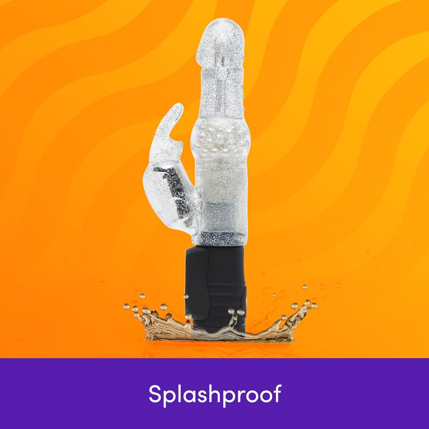 imageLovehoney Jessica Rabbit Vibrator Dual Stimulation Adult Sex Toy 5 Inch Vibrator for Women with Rotating Shaft Clitoris amp GSpot Stimulator Splashproof Personal Massager for Woman SilverSilver