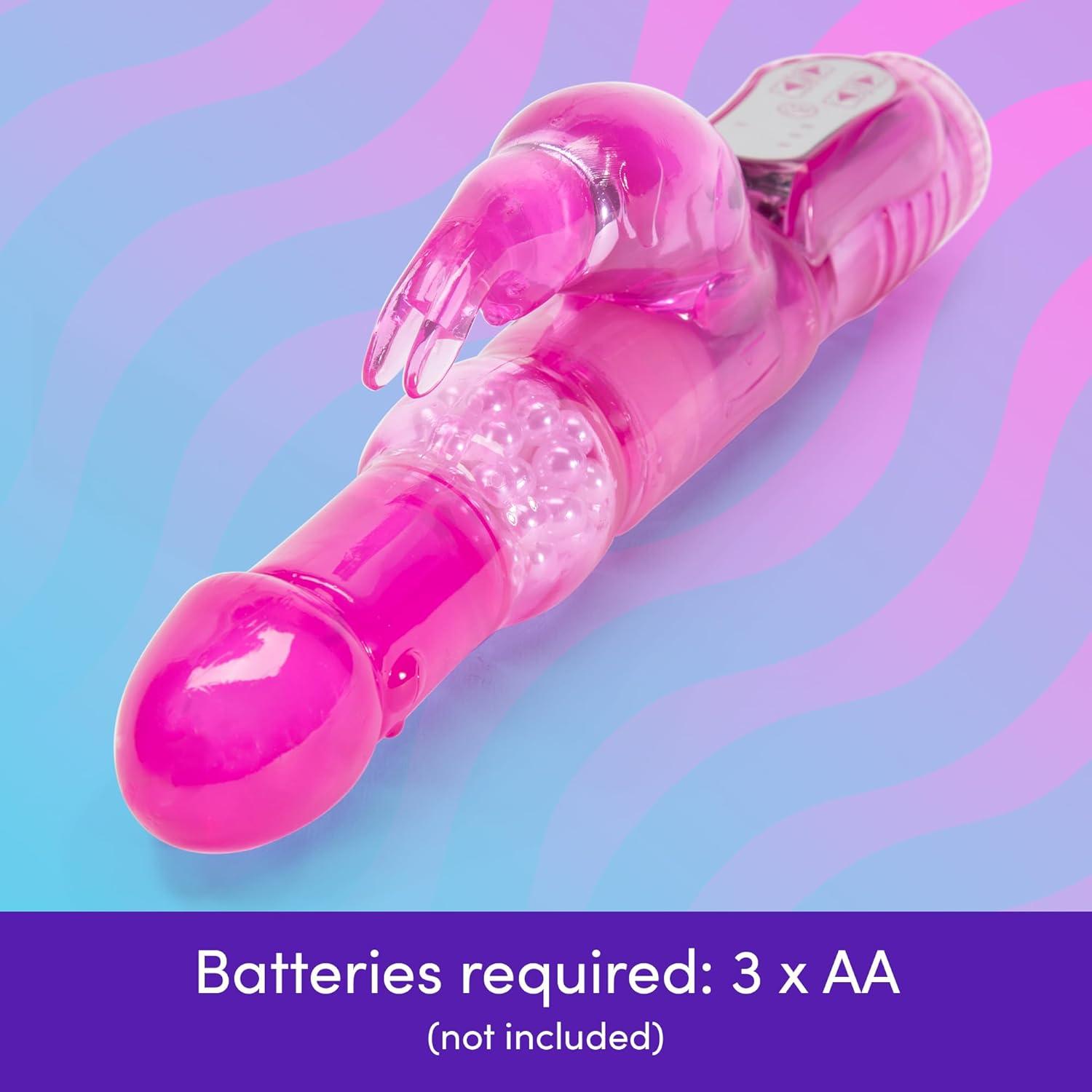 imageLovehoney Jessica Rabbit Vibrator Dual Stimulation Adult Sex Toy 5 Inch Vibrator for Women with Rotating Shaft Clitoris amp GSpot Stimulator Splashproof Personal Massager for Woman SilverPink