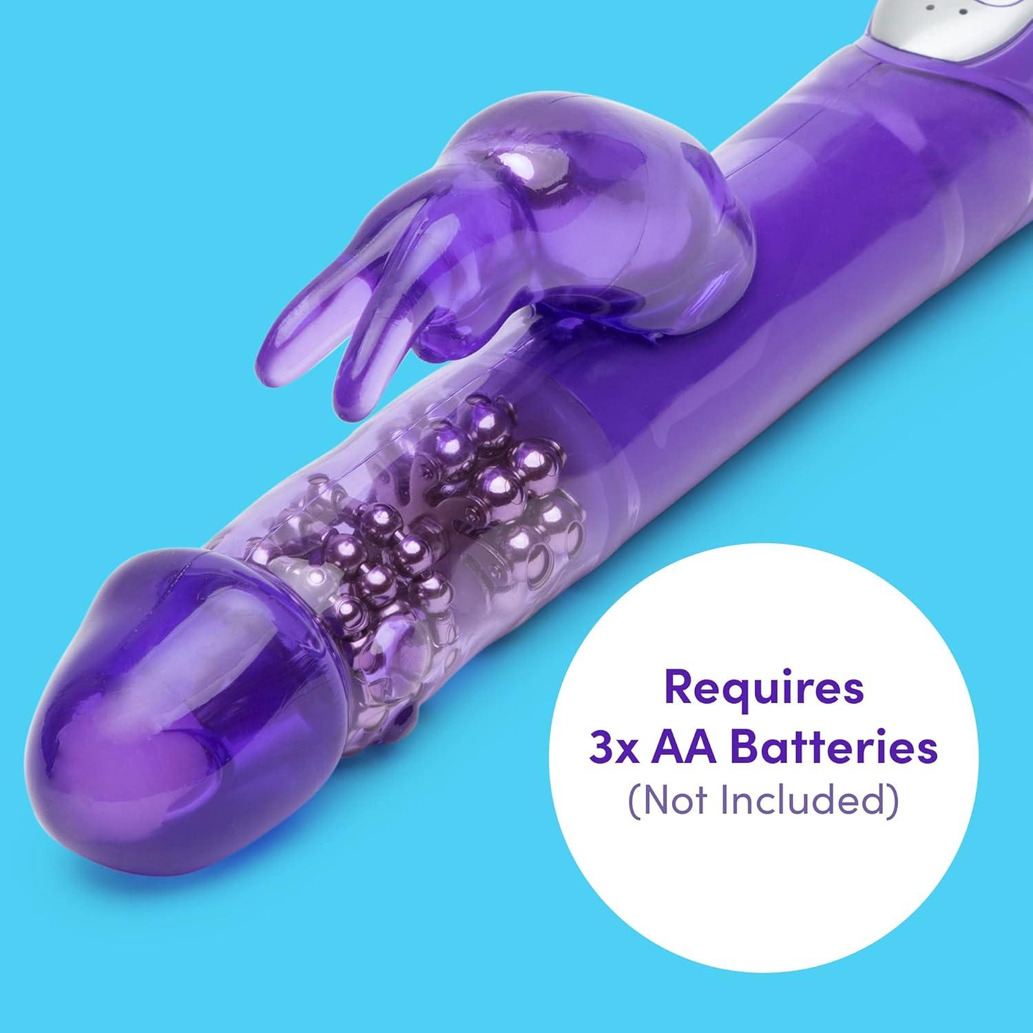imageLovehoney Jessica Rabbit Xtra Rabbit Vibrator 45 Inch Rotating amp Thrusting Vibrator for Women 7 Patterns amp 3 Speeds Dual Stimulation Adult Sex Toy Waterproof Purple