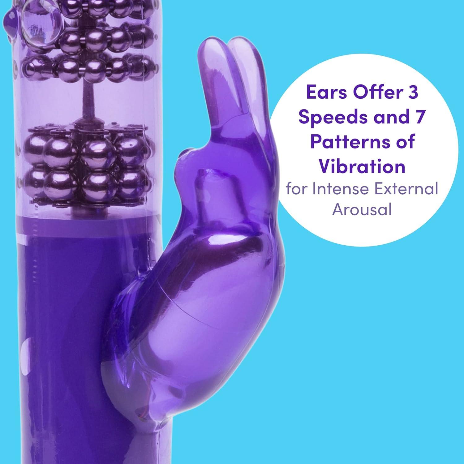 imageLovehoney Jessica Rabbit Xtra Rabbit Vibrator 45 Inch Rotating amp Thrusting Vibrator for Women 7 Patterns amp 3 Speeds Dual Stimulation Adult Sex Toy Waterproof Purple