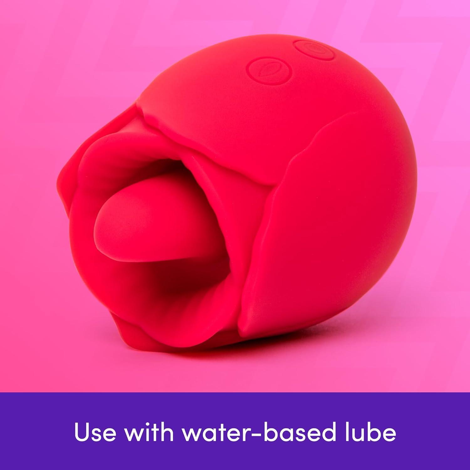 imageLovehoney Licking Rose Vibrator Rose Tongue Massager Adult Toy for Women Clit Stimulating Tongue Toy for Intense Pleasure Couples Adult Sex Toys for Deep Sensation amp Clitorial Stimulation