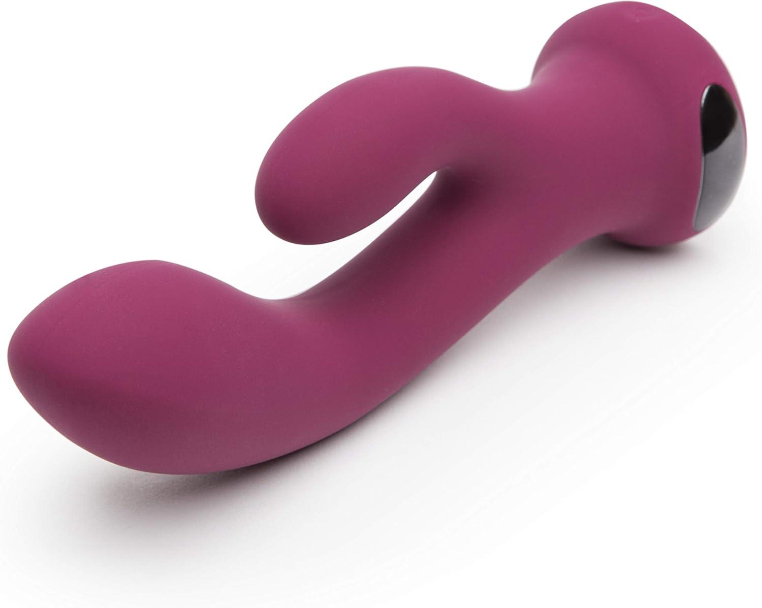 imageLovehoney Mantric Rabbit Vibrator 45 Inch Curved Silicone G Spot Vibrator for Women Beginner Friendly Dual Stimulation Adult Sex Toy Rechargeable amp Waterproof Pink