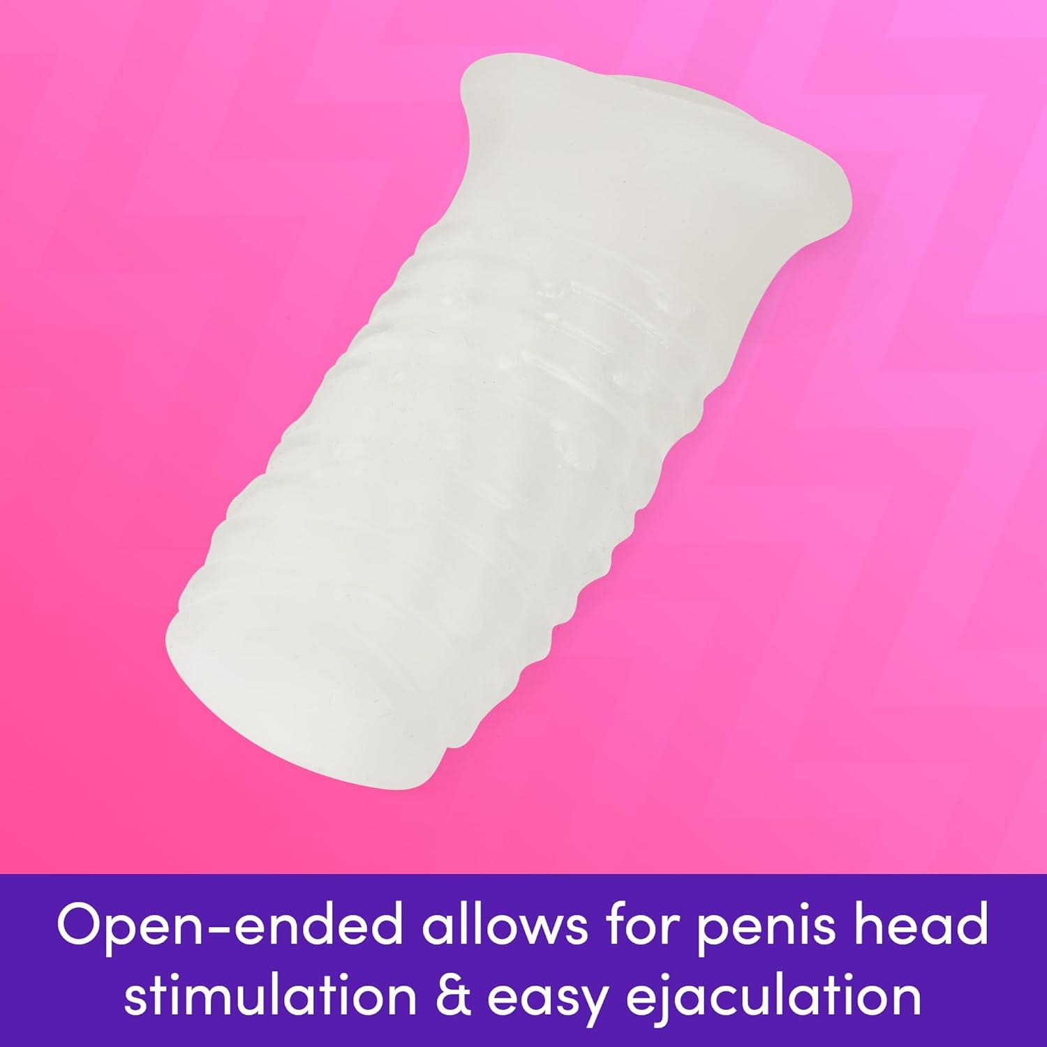 imageLovehoney Mega Mighty Penis Sleeve with Ball Loop Realistic Male Adult Sex Toy Stretchy Cock Sleeve for Pleasure Adult Sex Toy for Men Girth Enhancement amp Open Ended for Penis Head Stimulation
