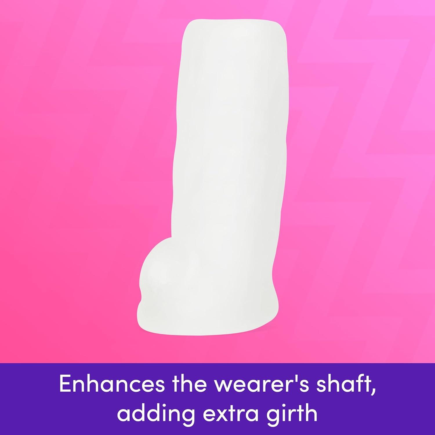 imageLovehoney Mega Mighty Penis Sleeve with Ball Loop Realistic Male Adult Sex Toy Stretchy Cock Sleeve for Pleasure Adult Sex Toy for Men Girth Enhancement amp Open Ended for Penis Head Stimulation
