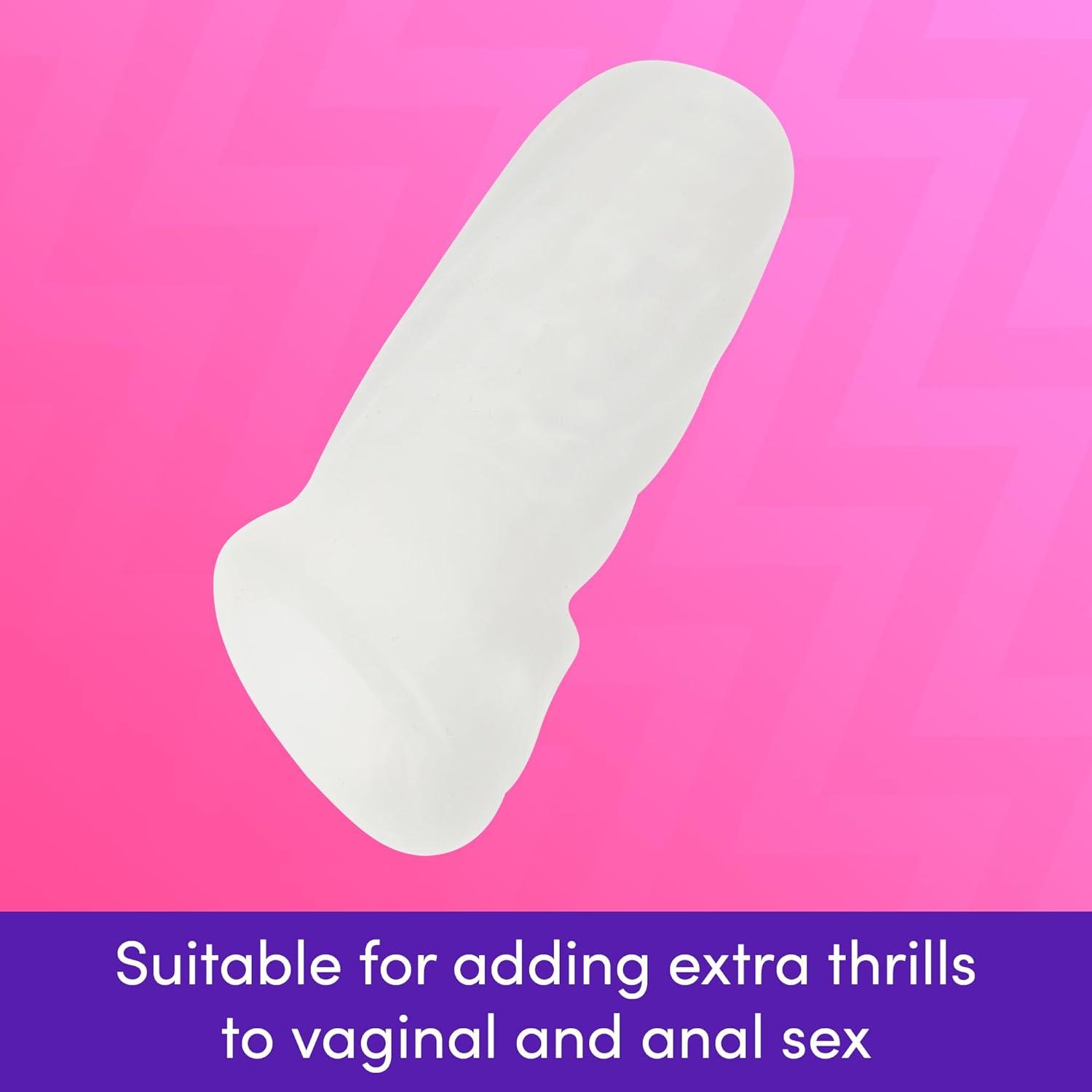 imageLovehoney Mega Mighty Penis Sleeve with Ball Loop Realistic Male Adult Sex Toy Stretchy Cock Sleeve for Pleasure Adult Sex Toy for Men Girth Enhancement amp Open Ended for Penis Head Stimulation