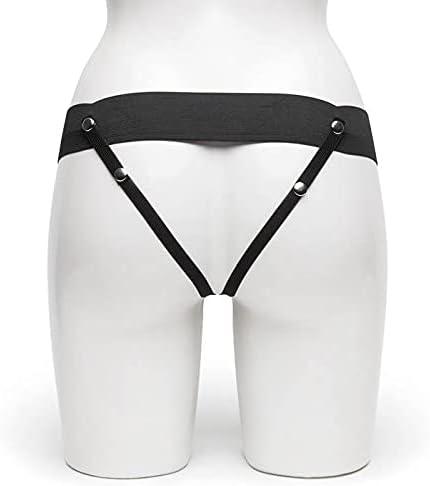 imageLovehoney Perfect Partner Strap On Dildo 6 Inch Realistic Hollow Strap On for Pegging Adjustable Strap with Popper Fastening Waterproof BlackBlack