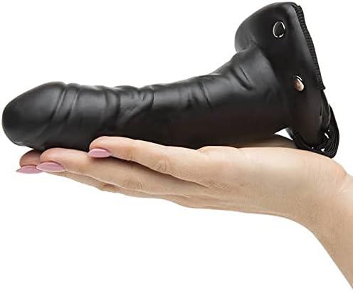 imageLovehoney Perfect Partner Strap On Dildo 6 Inch Realistic Hollow Strap On for Pegging Adjustable Strap with Popper Fastening Waterproof BlackBlack