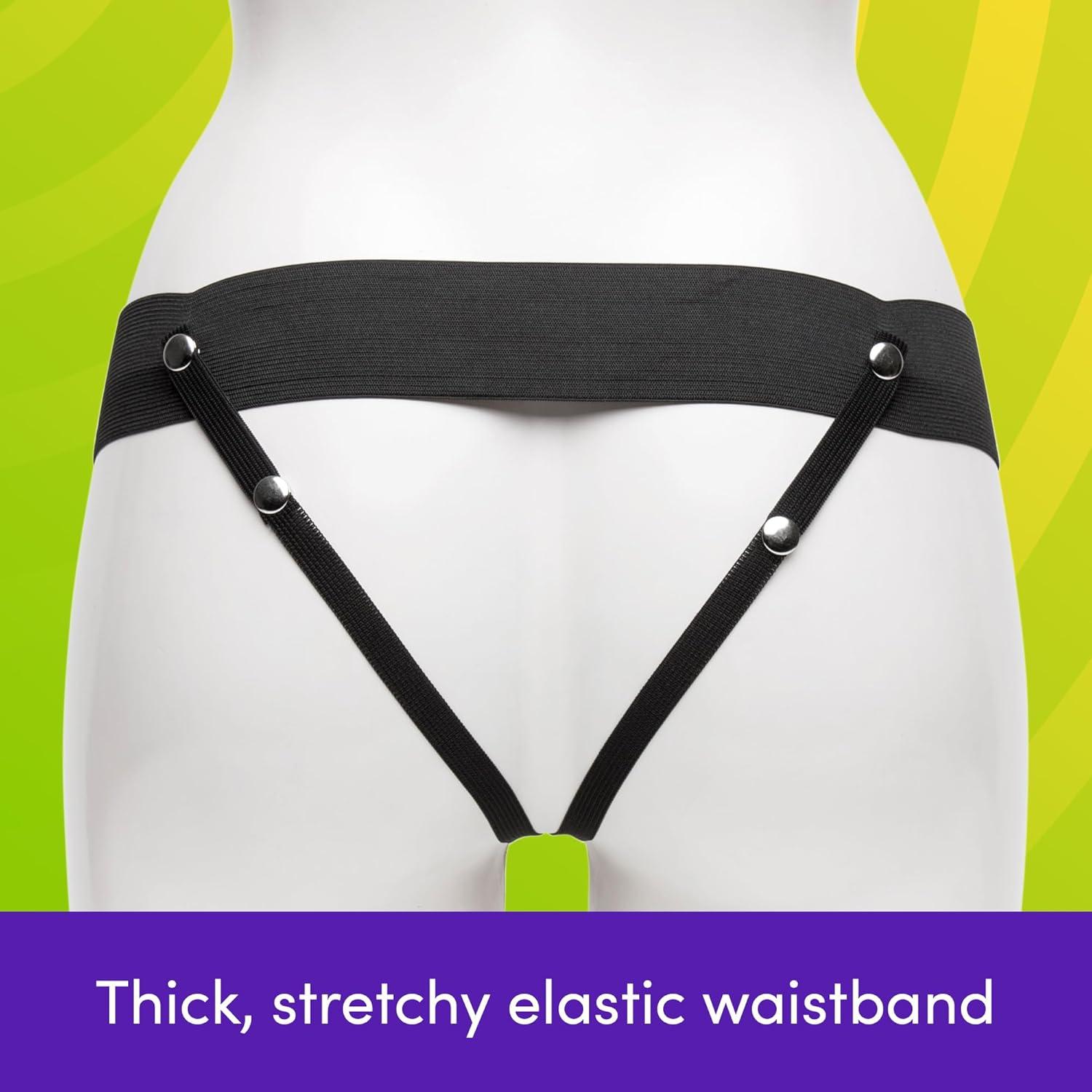 imageLovehoney Perfect Partner Strap On Dildo 6 Inch Realistic Hollow Strap On for Pegging Adjustable Strap with Popper Fastening Waterproof BlackPurple