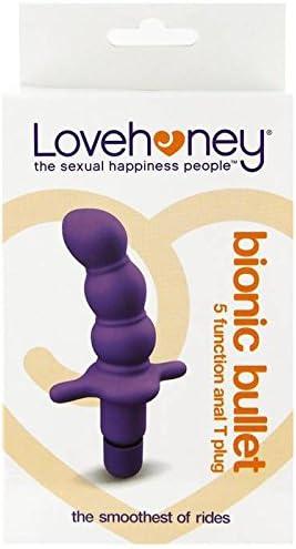 imageLovehoney Pleasure Probe Vibrating Prostate Massager Adult Sex Toys for Men Women amp Couples Bulbed Anal Vibrator with Removeable Bullet Vibrator Curved Silicone Butt Plug Anal Dildo with 10 Modes