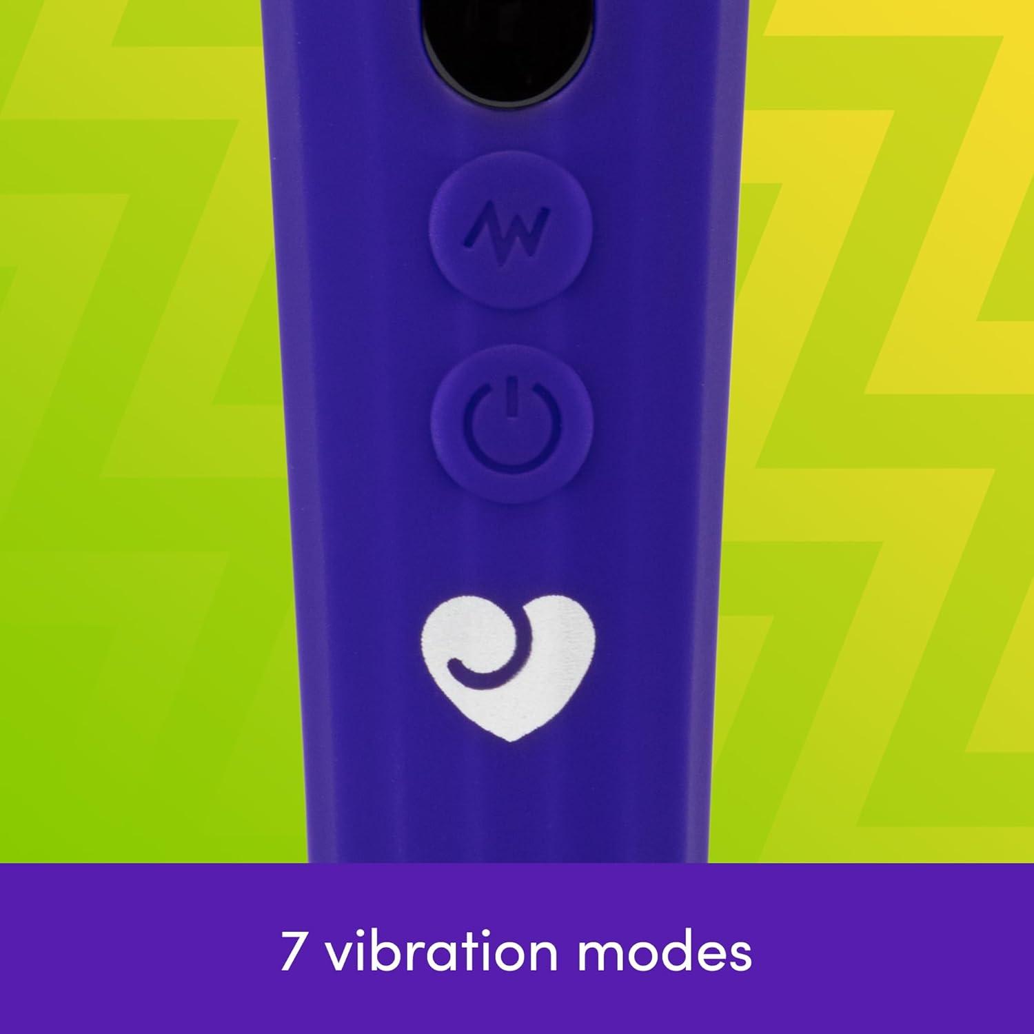 imageLovehoney Power Play Wand Vibrator Silicone Mini Vibrator Wand 7 Powerful Vibrating Modes Adult Toy for Women Discreet Personal Massager for Clitoral amp Body Massage Couples Sex Toys PurplePurple