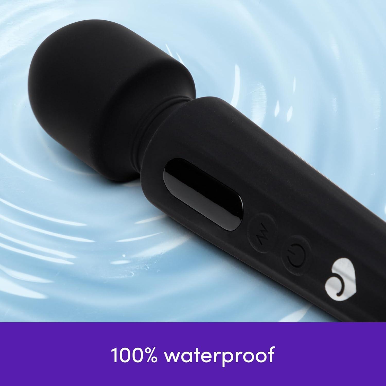imageLovehoney Power Play Wand Vibrator Silicone Mini Vibrator Wand 7 Powerful Vibrating Modes Adult Toy for Women Discreet Personal Massager for Clitoral amp Body Massage Couples Sex Toys PurpleBlack