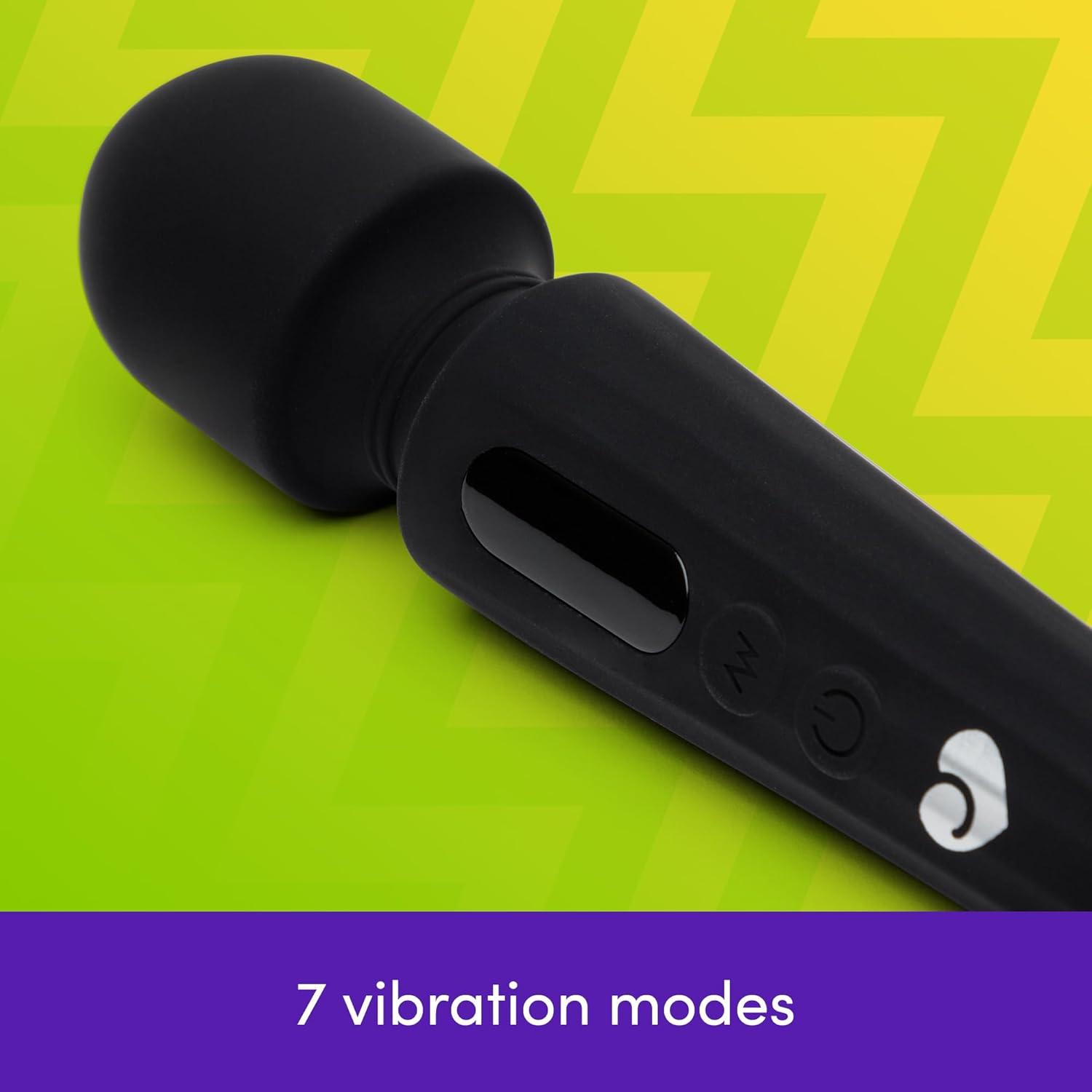 imageLovehoney Power Play Wand Vibrator Silicone Mini Vibrator Wand 7 Powerful Vibrating Modes Adult Toy for Women Discreet Personal Massager for Clitoral amp Body Massage Couples Sex Toys PurpleBlack