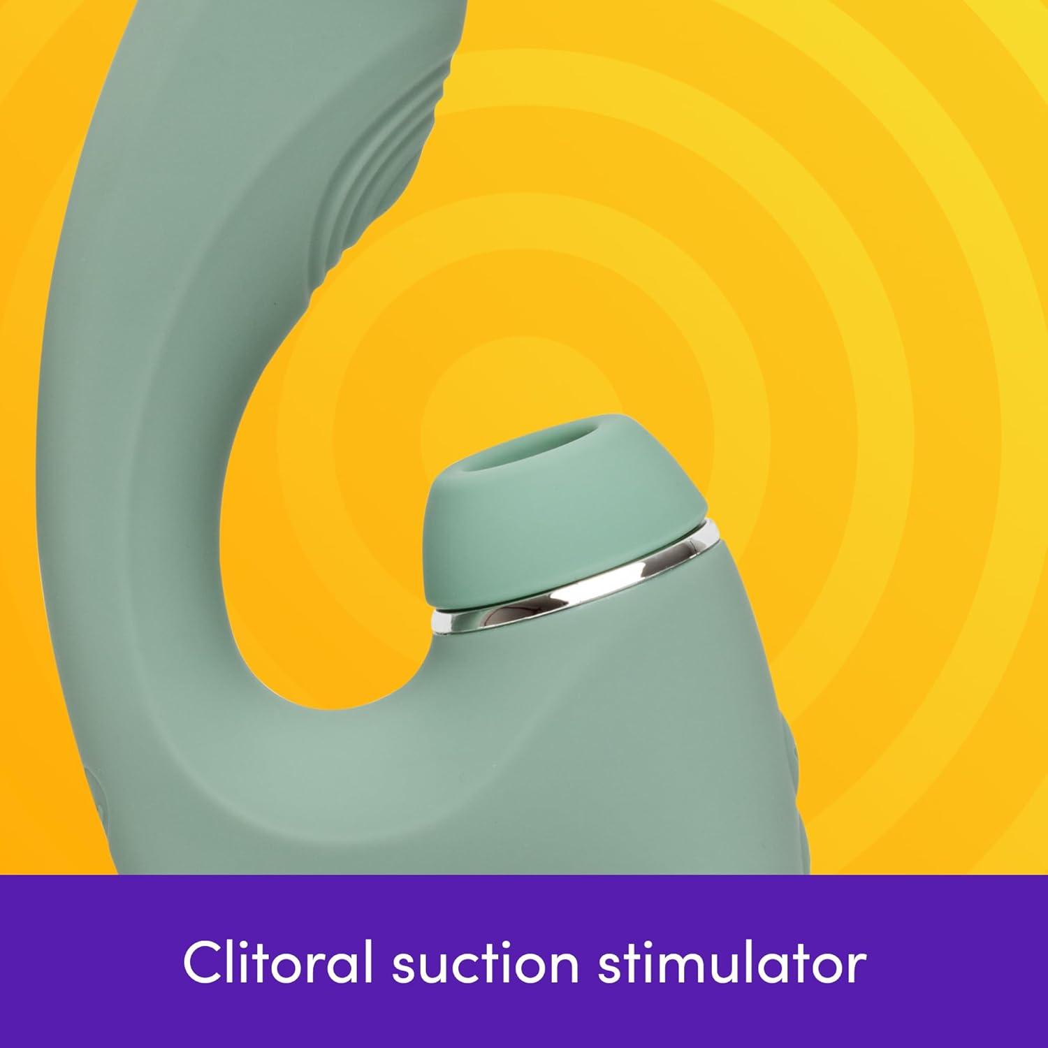 imageLovehoney Pulsing G Spot Vibrator amp Clit Sucker Stimulator Dual Stimulation Silicone Vibrating Dildo for Women Clitoral Suction Adult Toy Sexual Pleasure Personal Massager Sex Toys for Couples